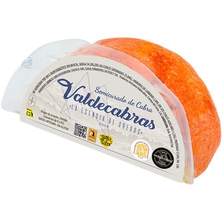 queso de cabra semicurado con pimentón elaborado con leche pasteurizada peso aproximado pieza 350 g - Valdecabras