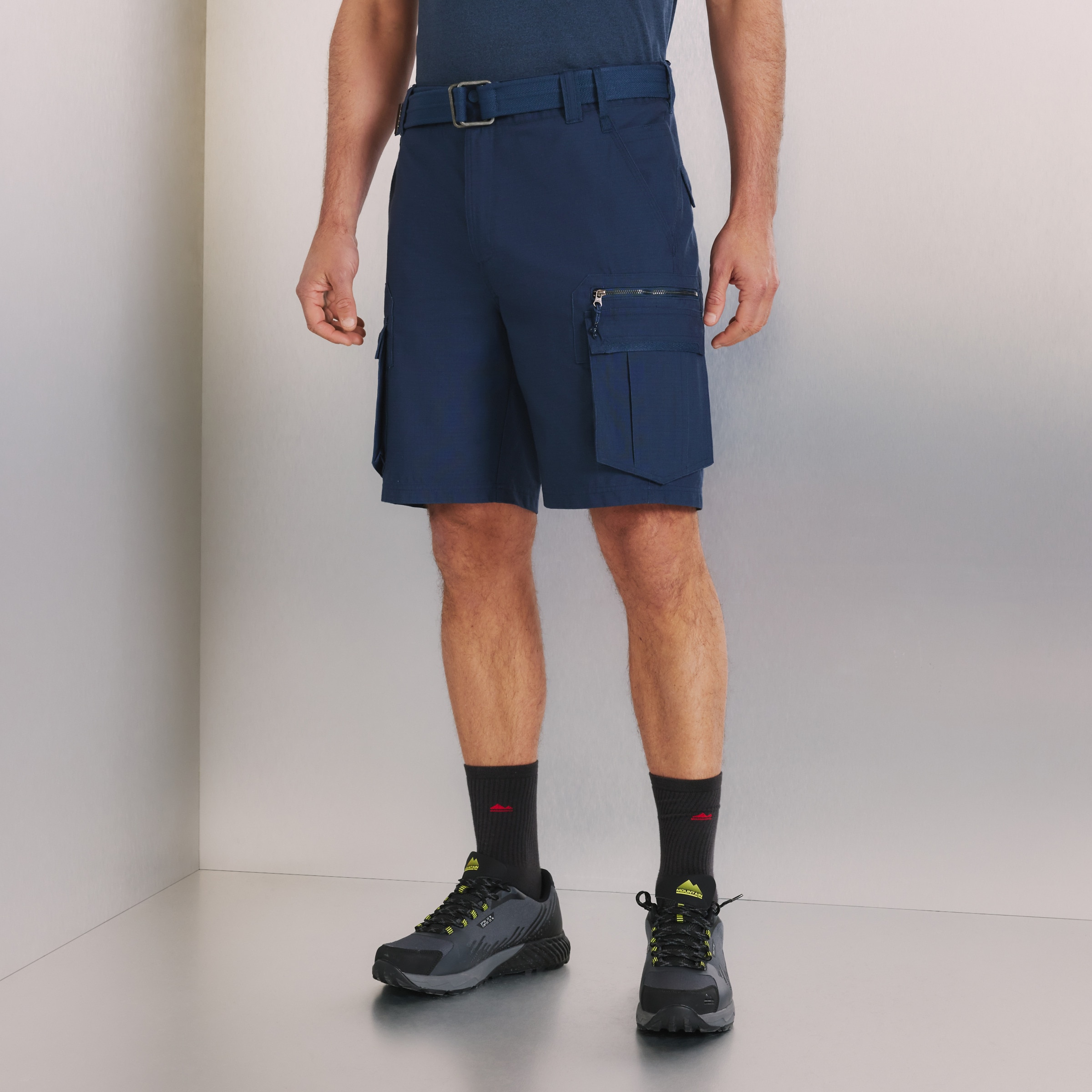 Bermudas de Montanha de Homem Azul-2