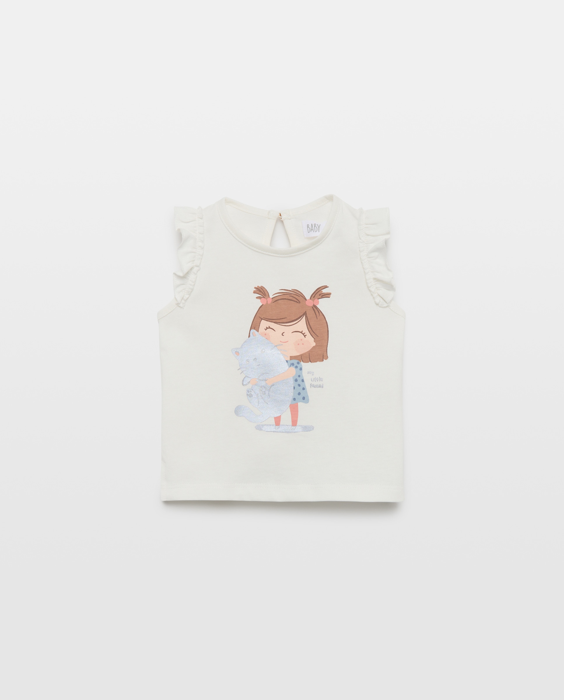 Imagem 0 de T-shirt de Alças de Bebé com Decote Redondo