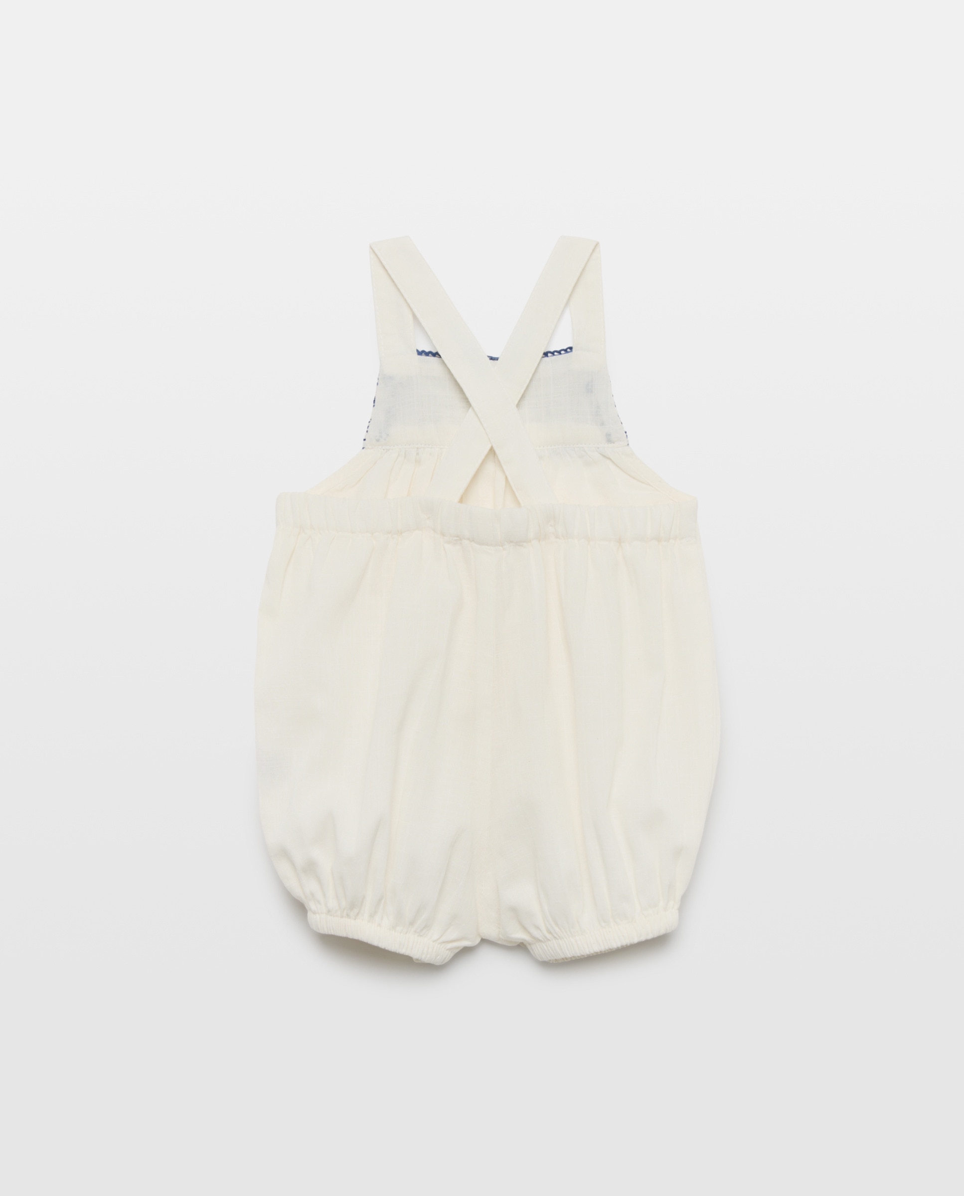 Babygrow de Bebé sem Mangas e com Bordado 120 Cru-2