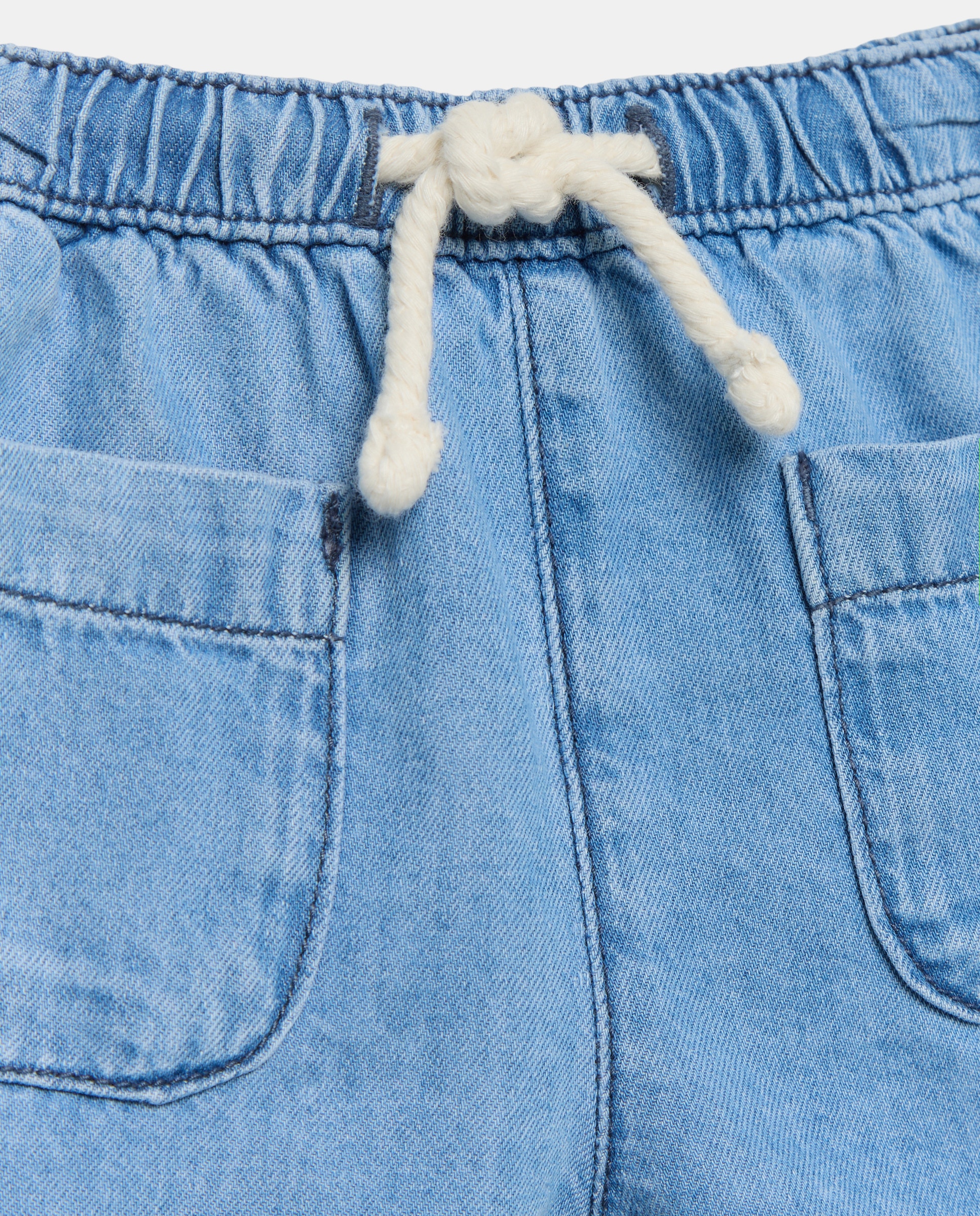 Bermudas de Ganga Ligeira de Bebé Baby El Corte Inglés Azul-claro-3