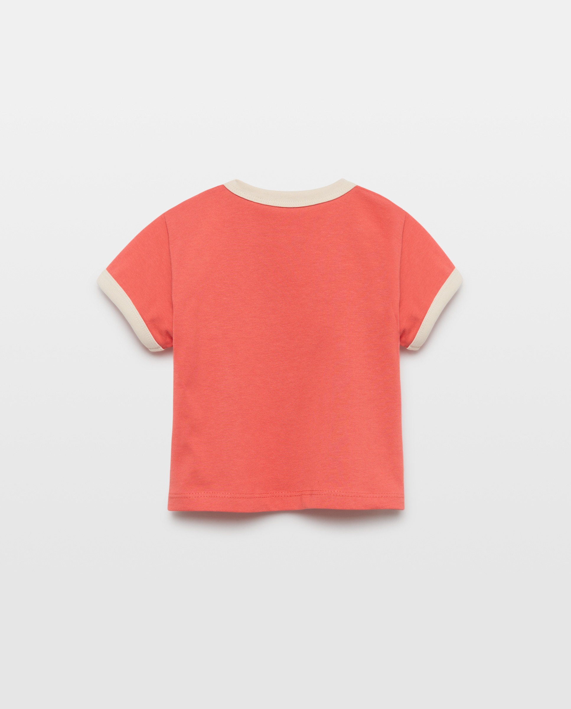 T-shirt de Bebé com Manga Curta e Estampado Posicional 600 Vermelho-2