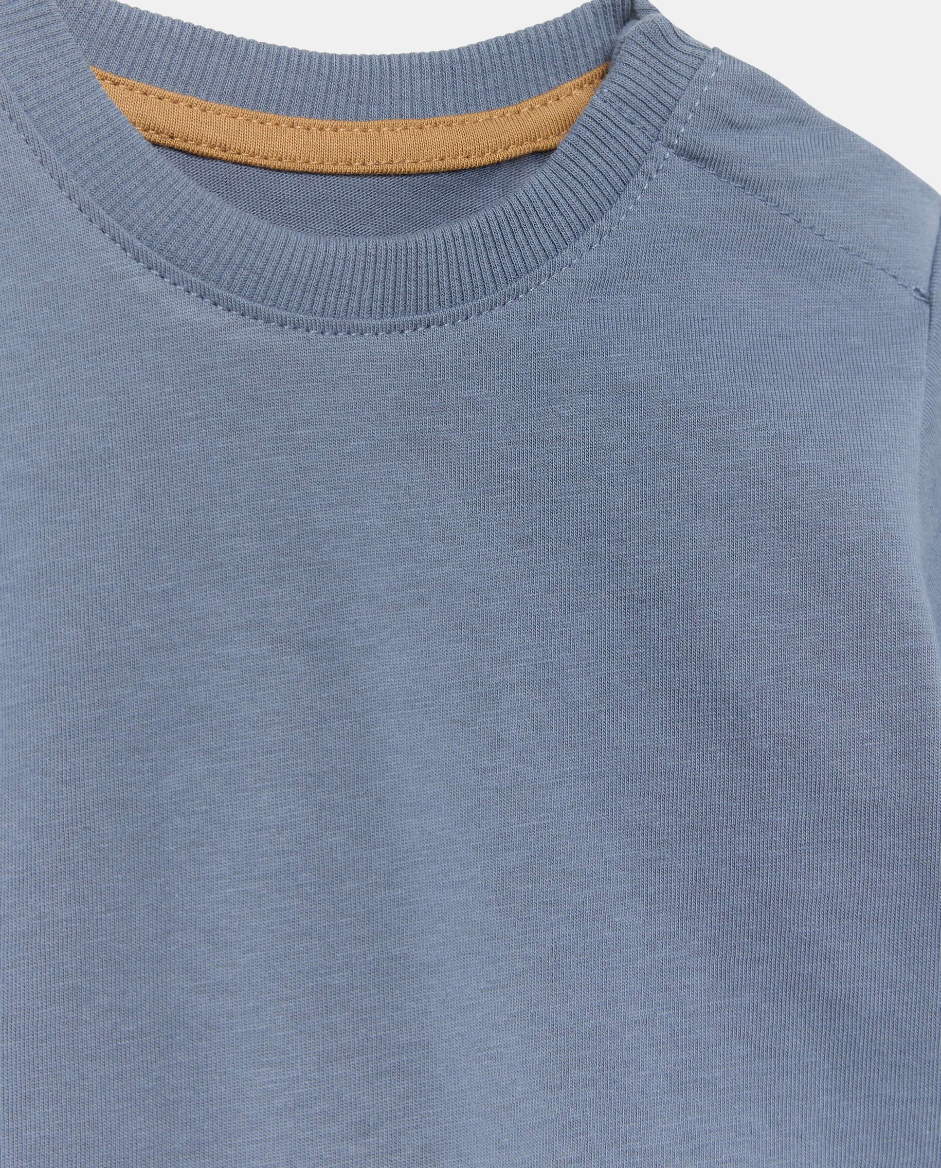 T-shirt Básica de Bebé com Manga Curta Baby El Corte Inglés 471 Índigo-3