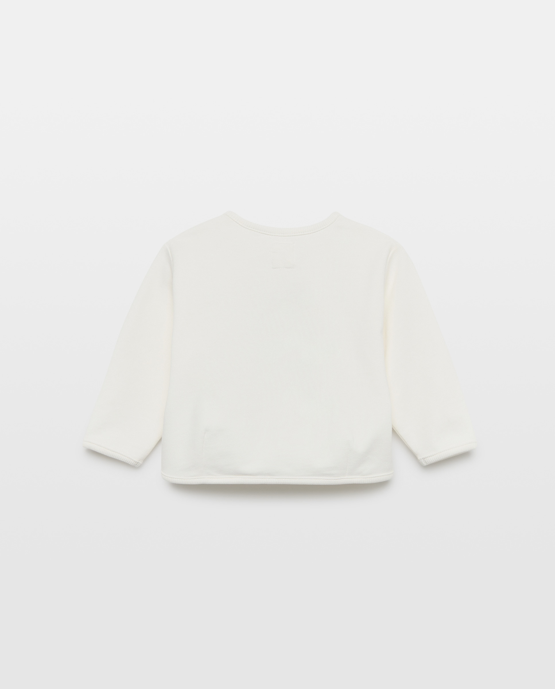 Sweatshirt de Bebé com Gola Redonda e Fantasia 3D Baby El Corte Inglés Branco-marfim-2