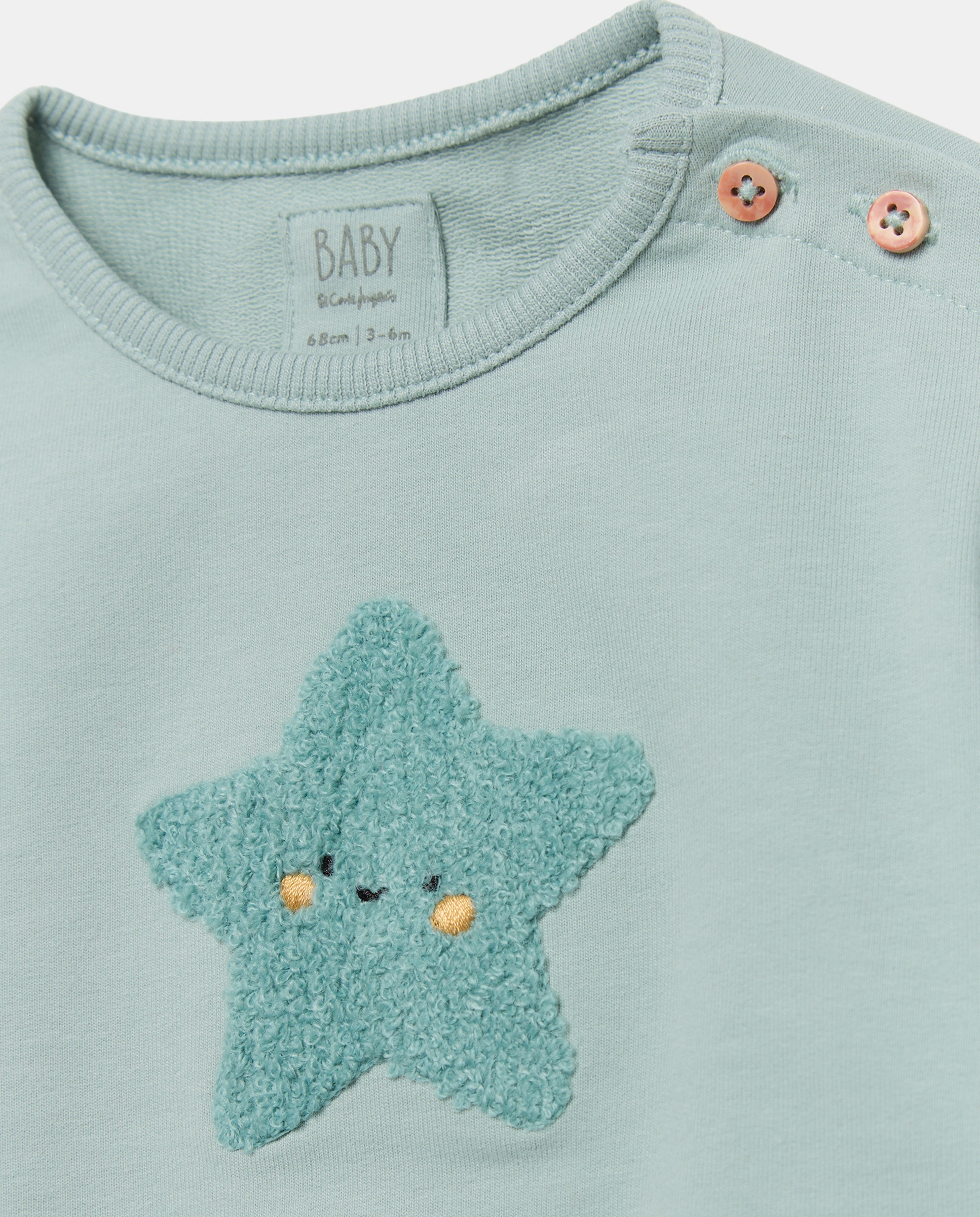 Sweatshirt de Bebé com Gola Redonda e Fantasia 3D Baby El Corte Inglés Verde-3