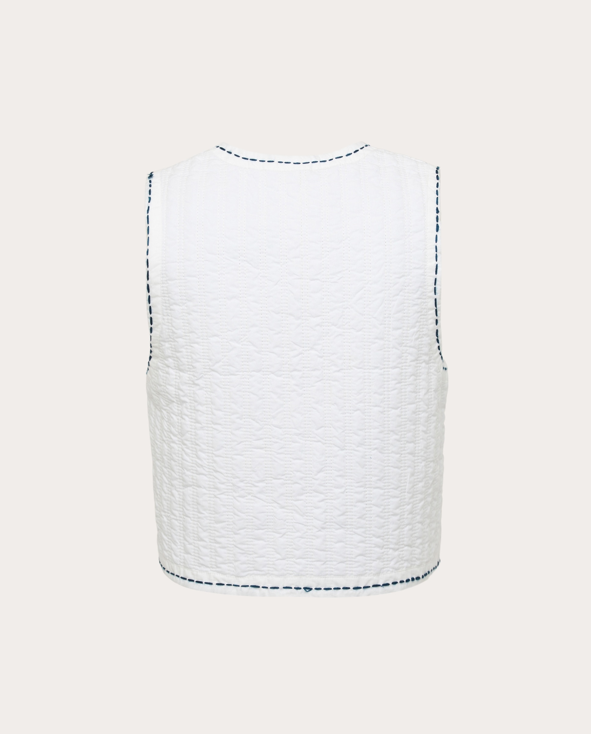 Colete Gikeo de Algodão Branco-2