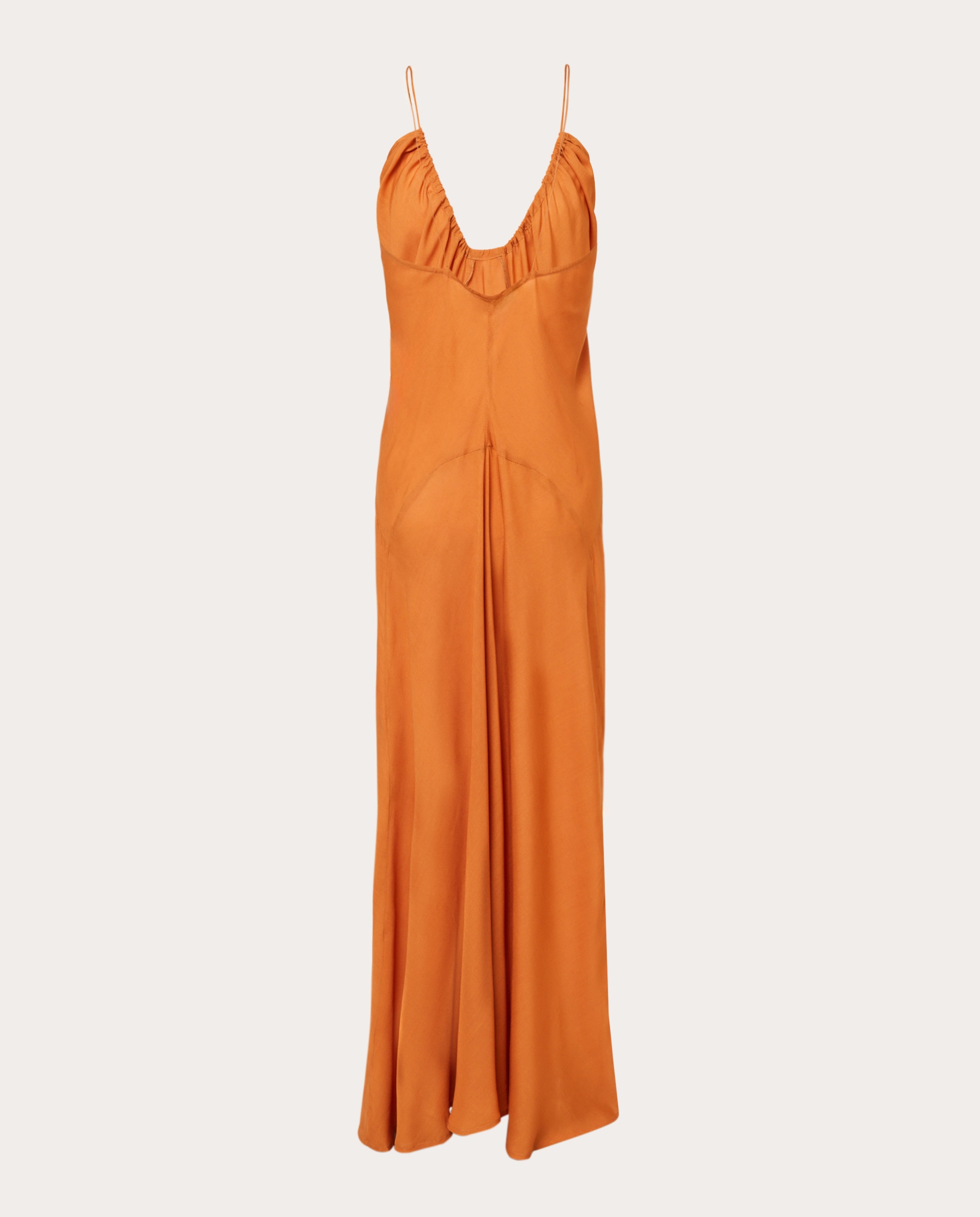 Vestido Comprido Zoe Laranja-2