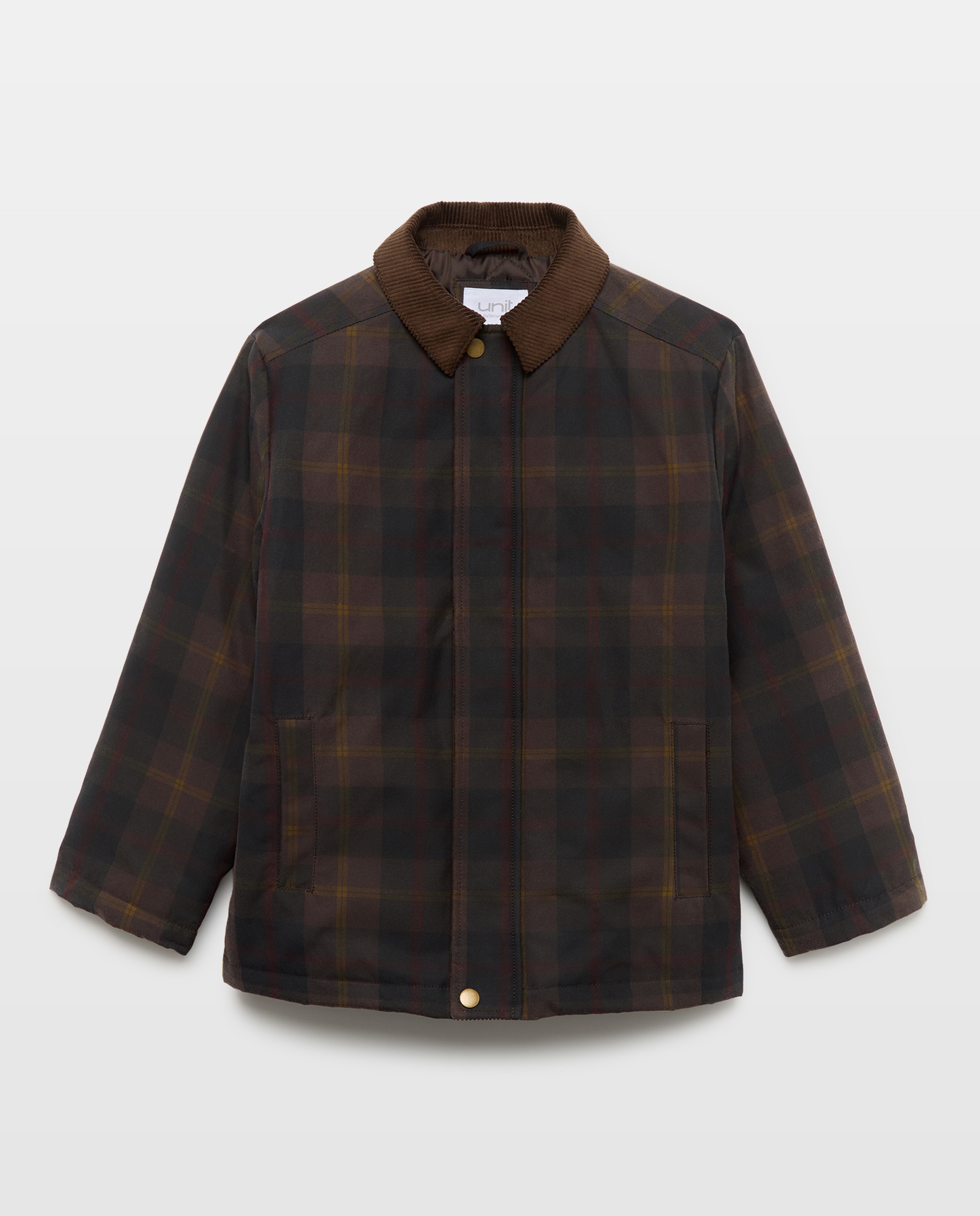 Imagen 0 de Parka de niño cuadros con cuello de pana