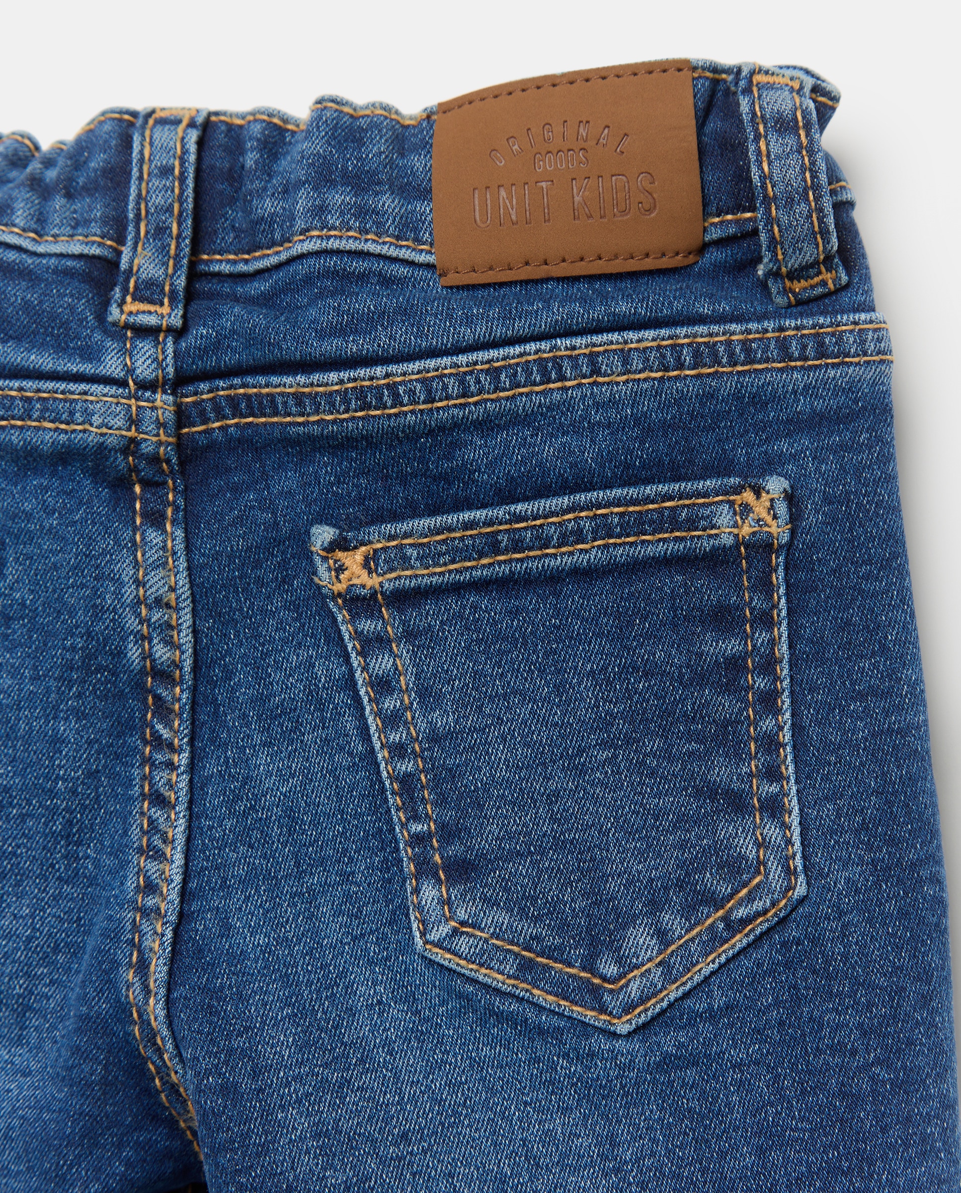 Pantalón de bebé denim 5 bolsillos Azul pálido-3
