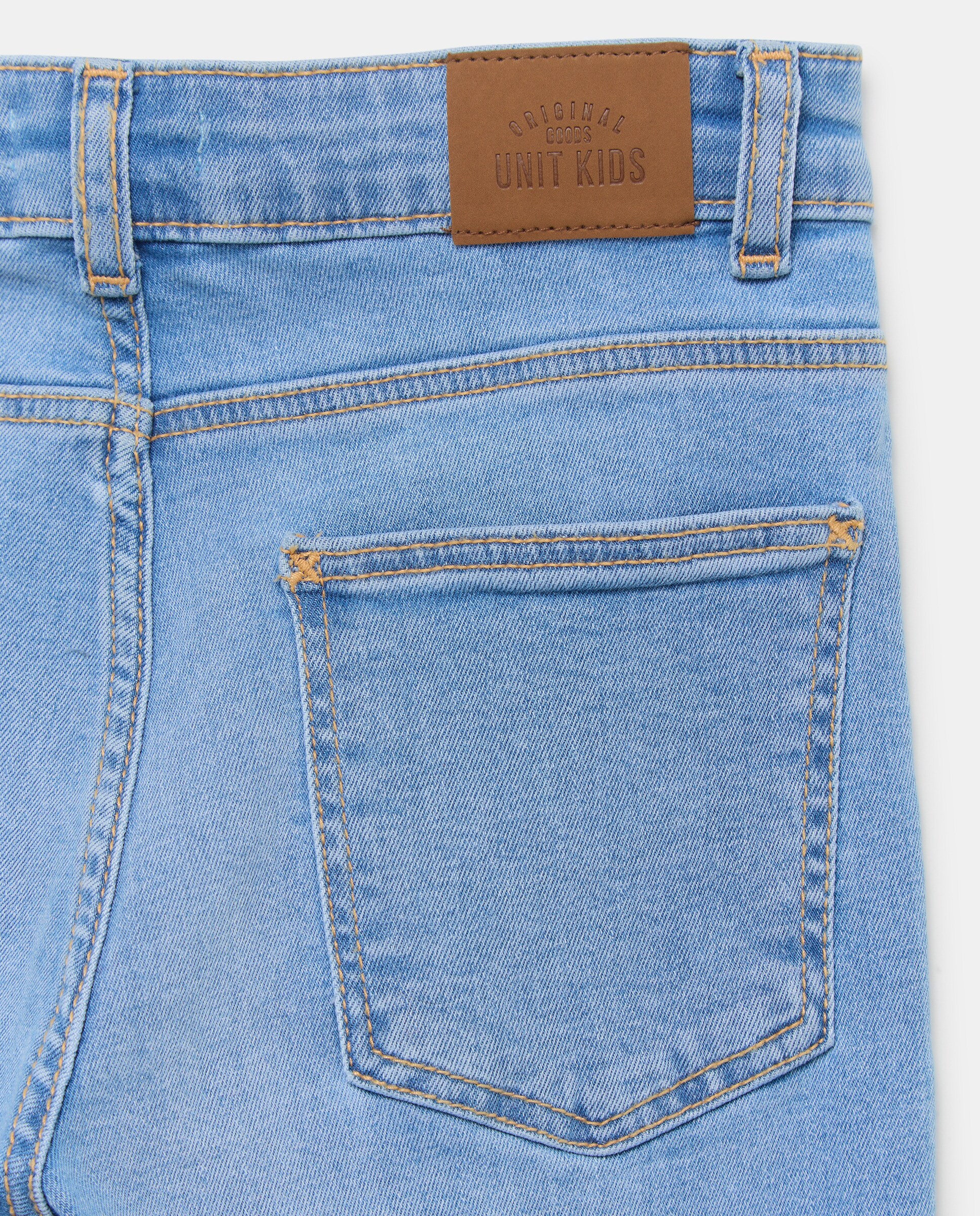 Pantalón de niño denim 5 bolsillos regular Cerúleo-3