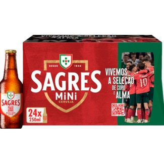 Cerveja Mini Pack 24 unidades embalagem 25 cl - Sagres