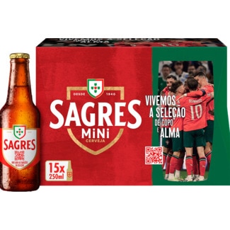 Cerveja Mini Pack 15 unidades embalagem 25 cl - Sagres