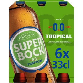 Cerveja sem Álcool Pack 6 unidades embalagem 33 cl - Super Bock