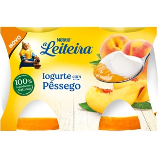 Iogurte de Pêssego Pack 2 unidades embalagem 125 g - A Leiteira
