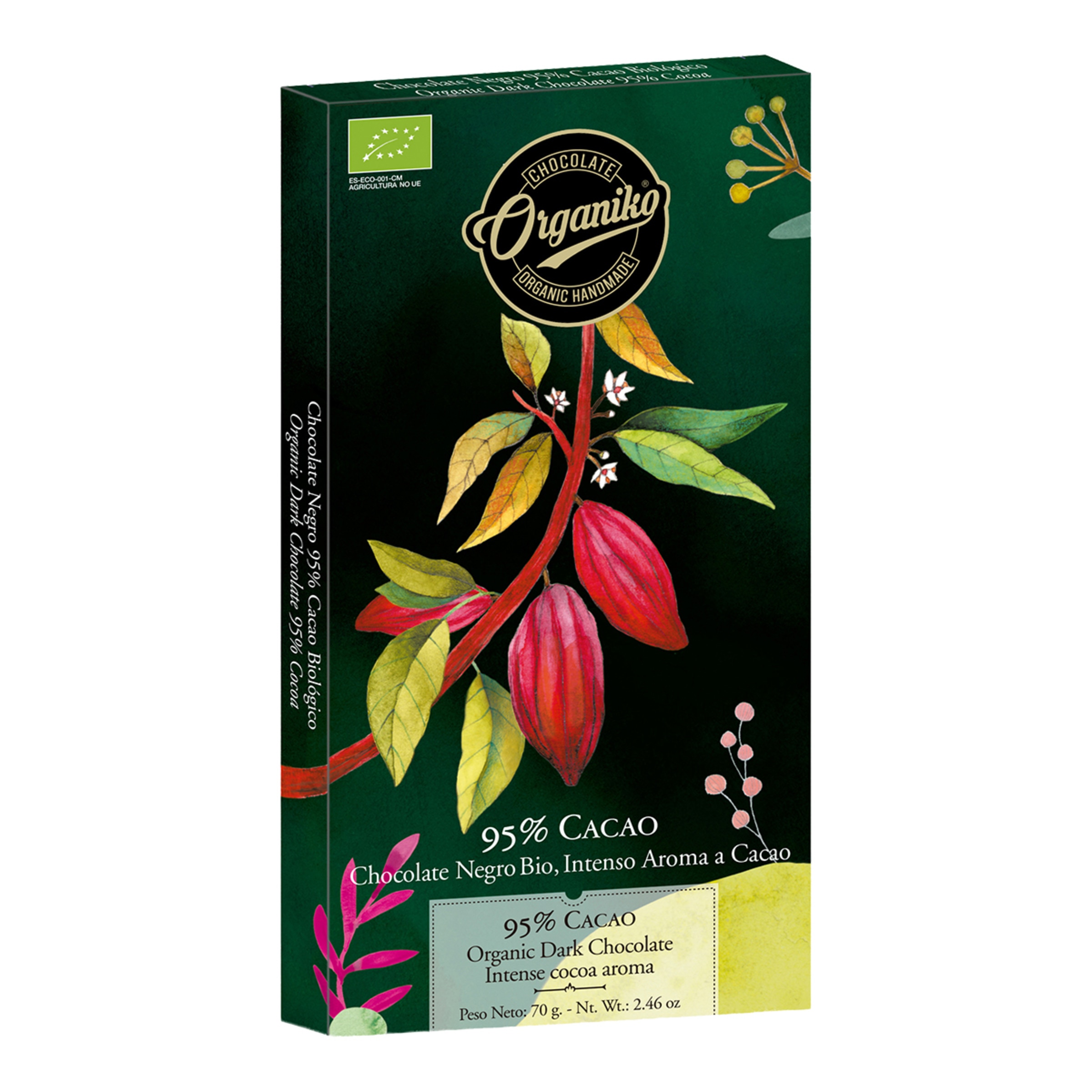 Imagen 0 de Tableta de chocolate negro 95% cacao Chocolate Organiko