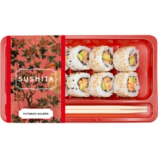 Tuna & salmón crunch futomaki mix salmón, manzana y tartar atún bandeja 8 piezas - Sushita