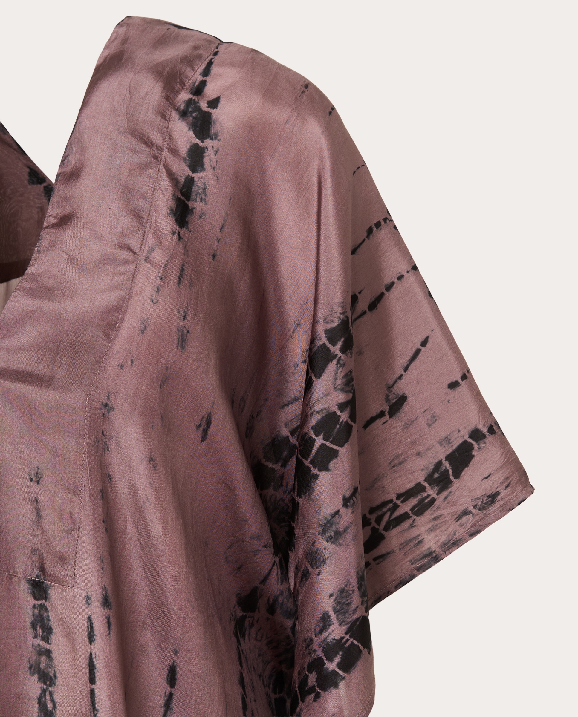 Kaftan Sol de Seda Castanho-3