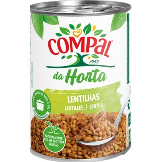Lentilhas Cozidas lata 410 g - Compal