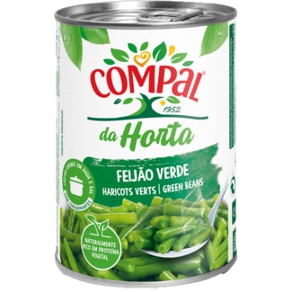 Feijão Verde Cozido lata 410 g - Compal