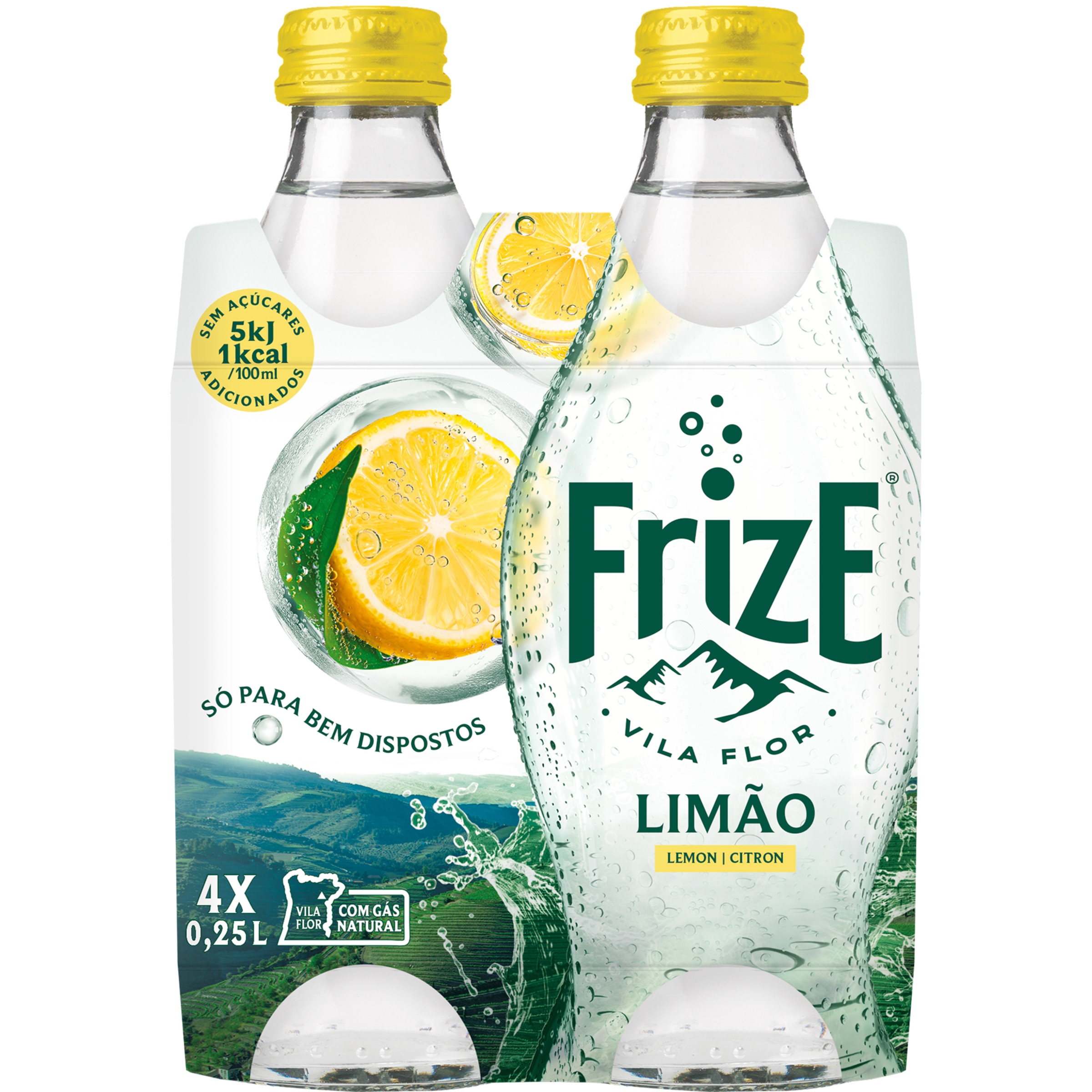 Água com Gás com Sabor a Limão Pack 4 garrafa 25 cl