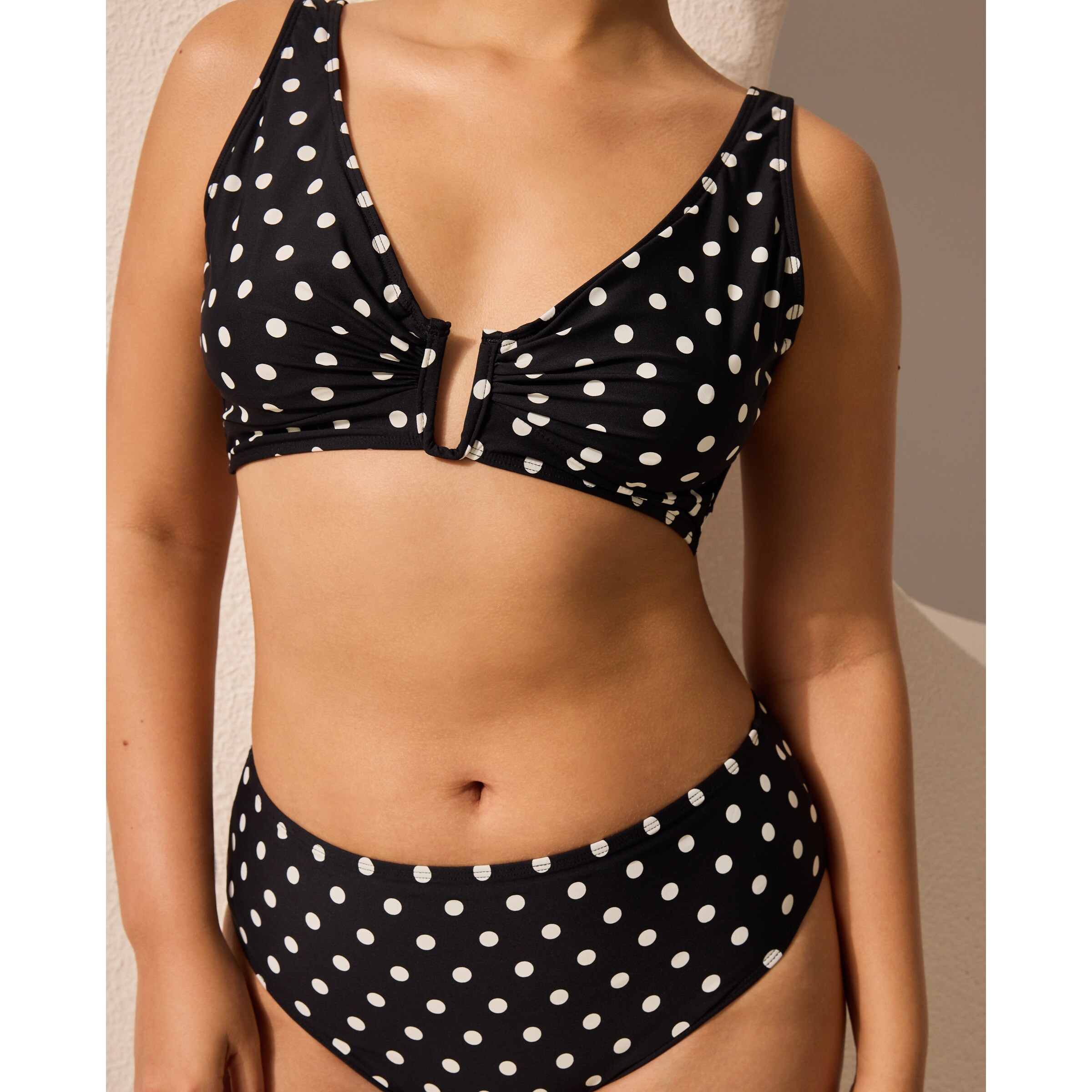 Top de Biquíni Estampado Preto-4