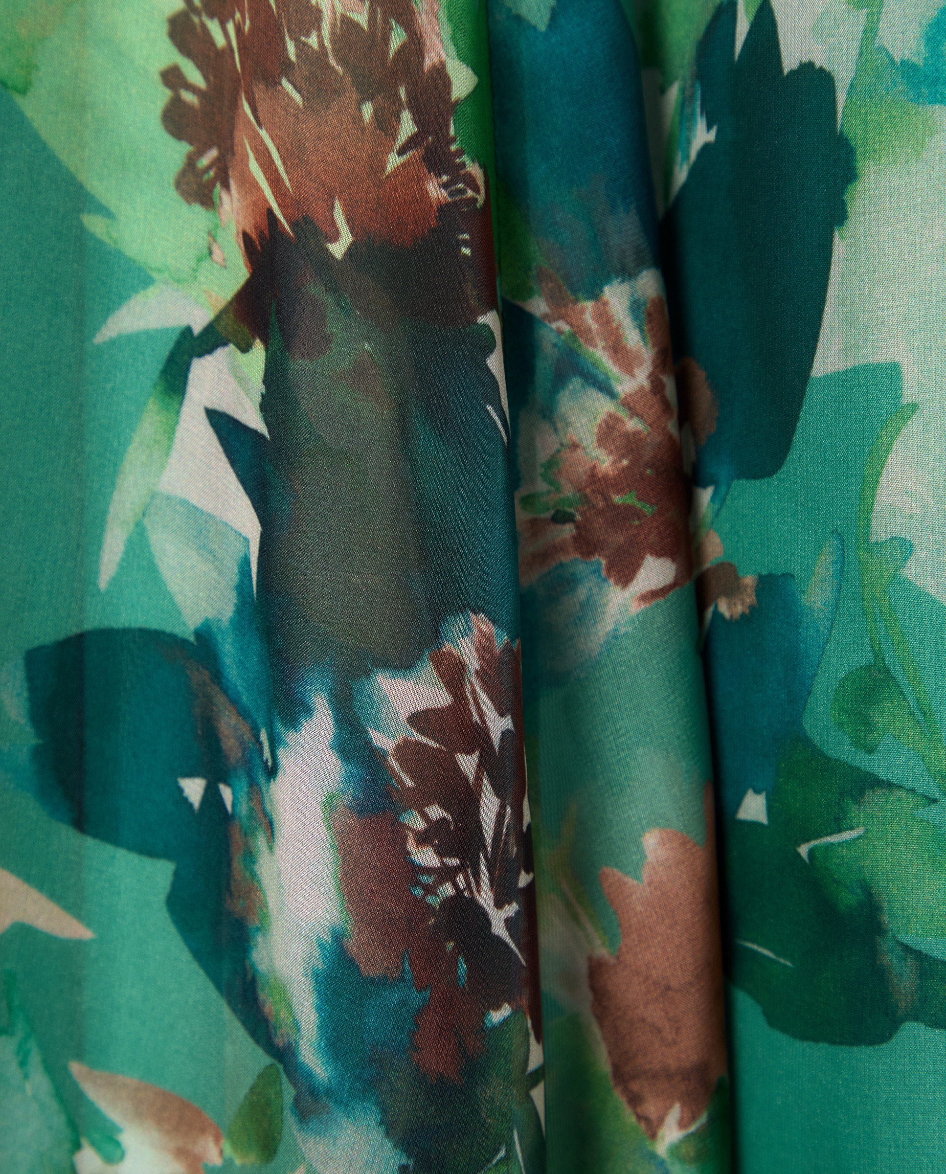 Saia de Chiffon Estampada Verde-2