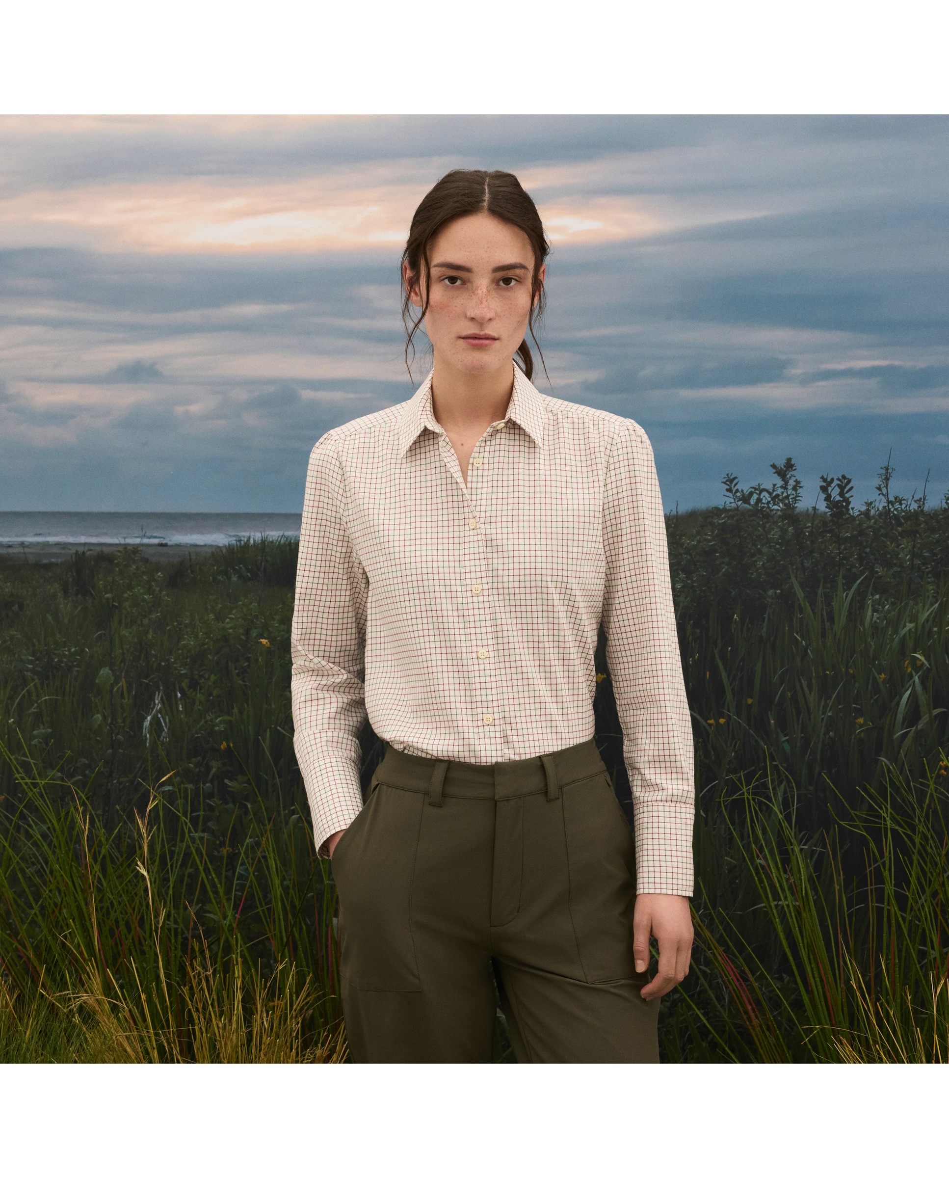 Imagem 0 de Camisa aos quadrados de mulher