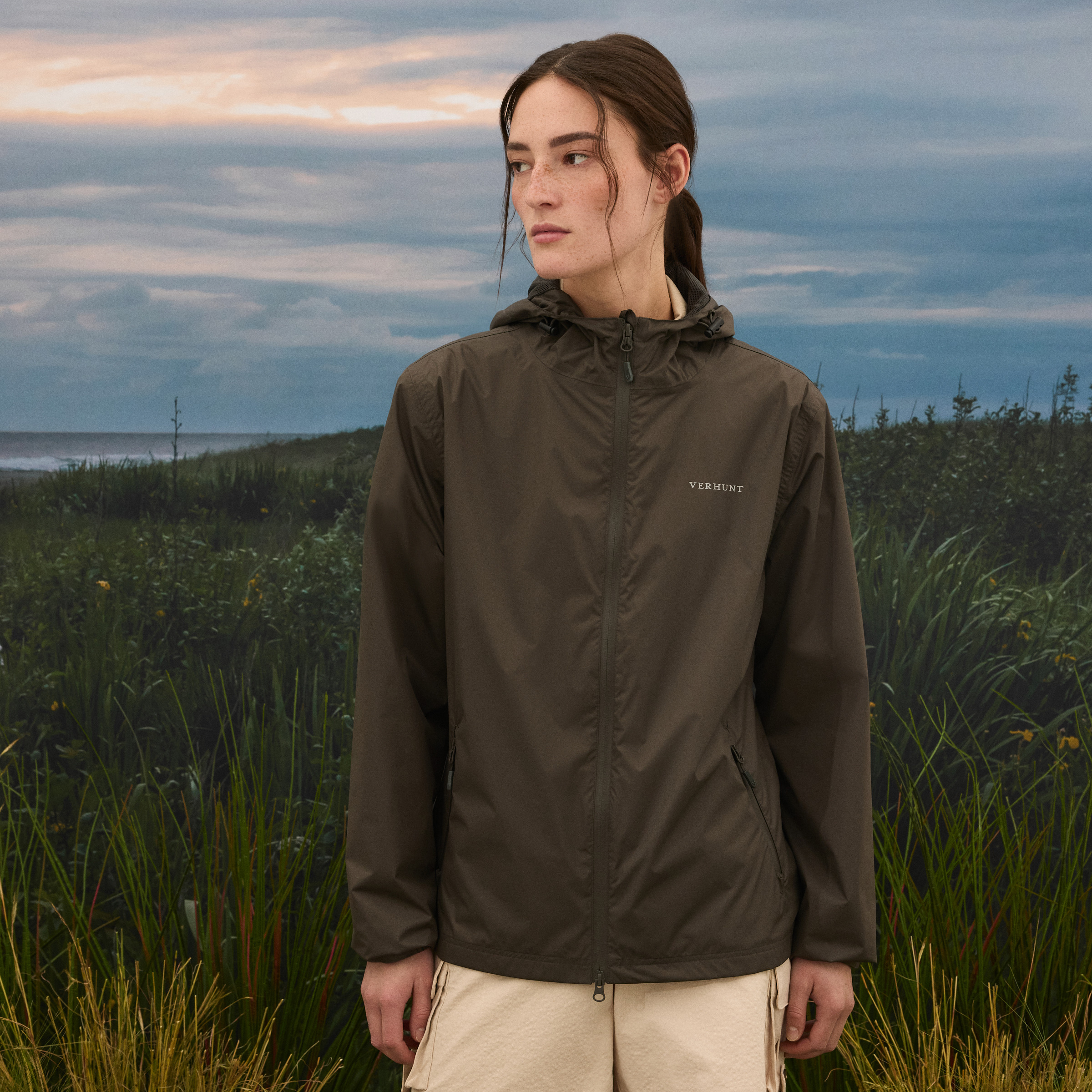 Impermeável de Mulher Caqui-1