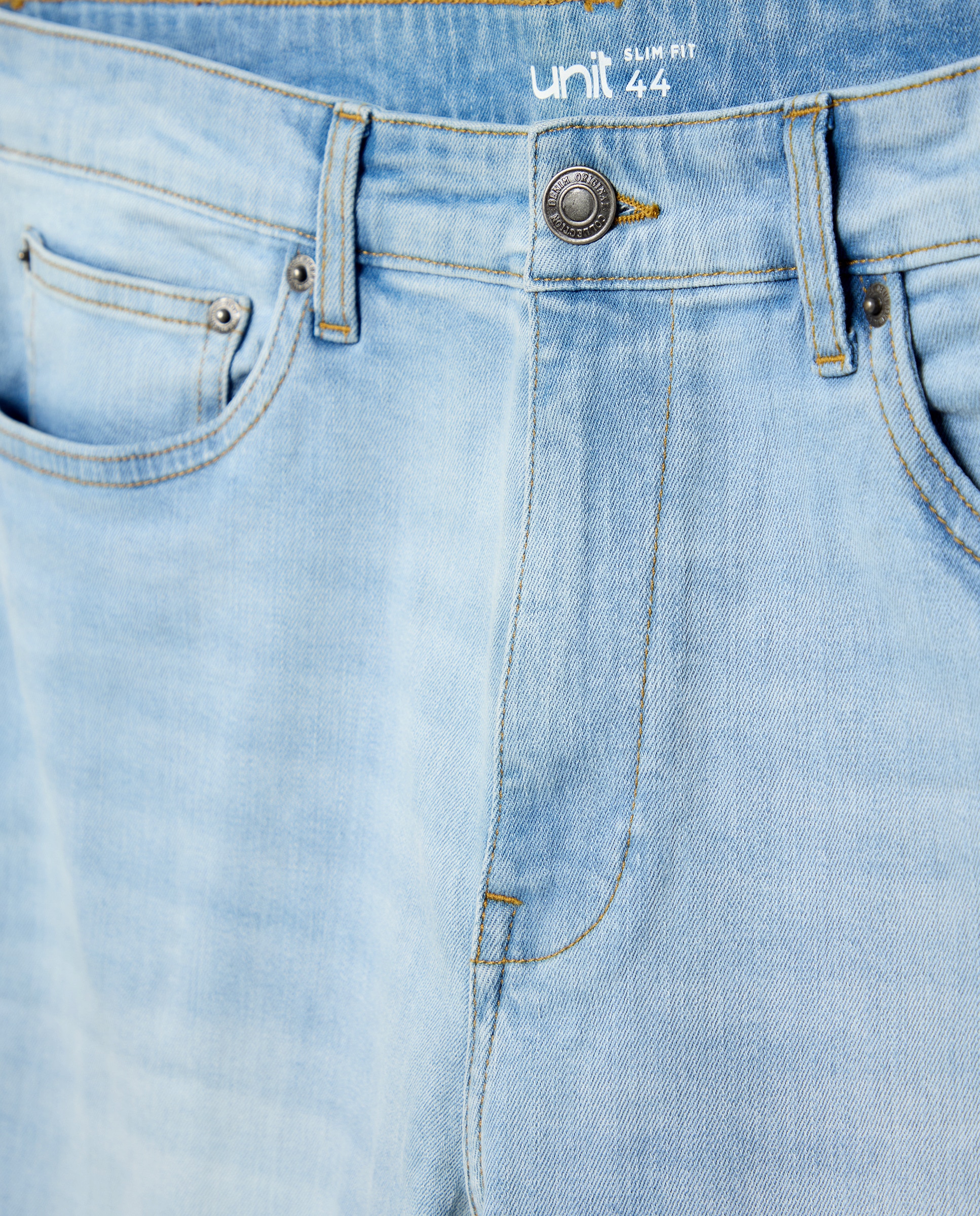 Bermuda hombre denim slim fit Cerúleo-5