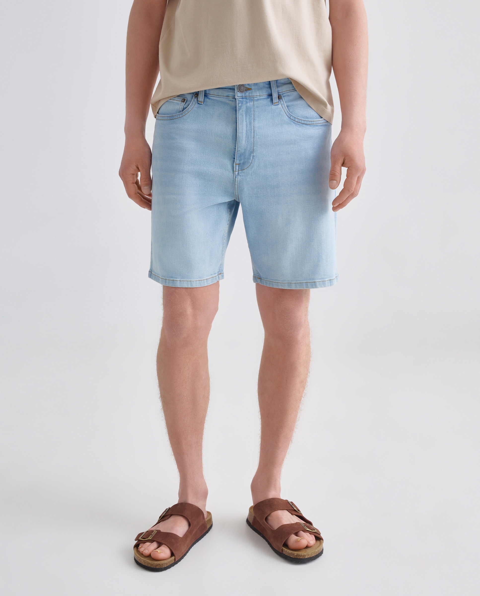 Bermuda hombre denim slim fit Cerúleo-2