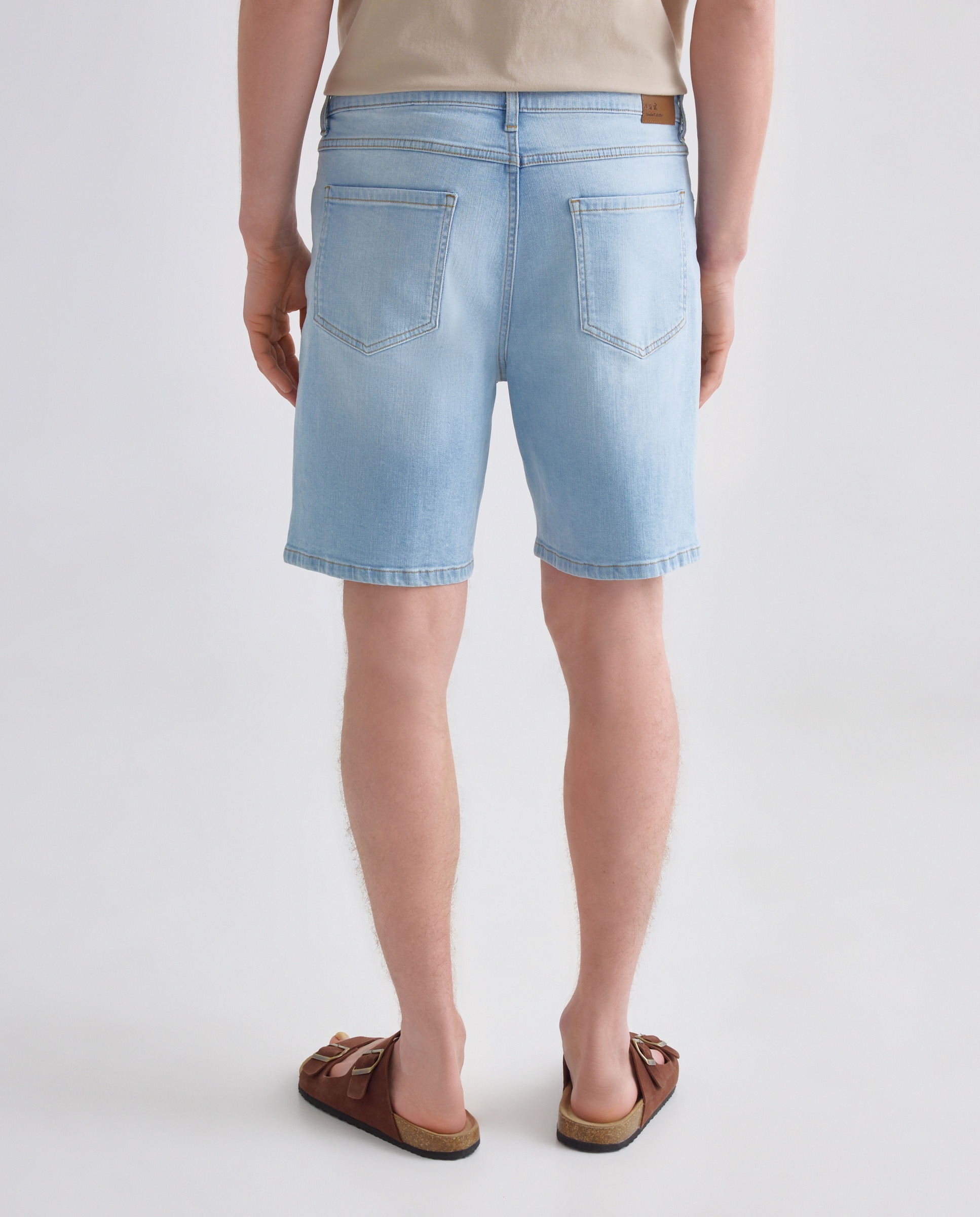 Bermuda hombre denim slim fit Cerúleo-3