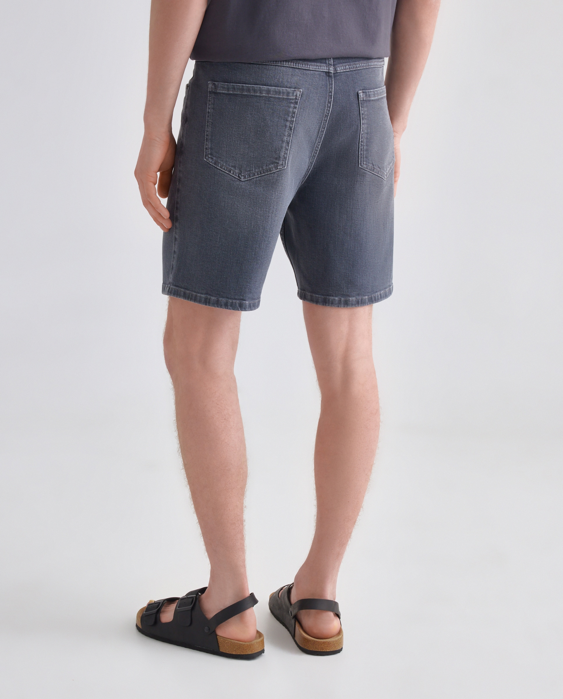 Bermuda hombre denim slim fit Gris-3