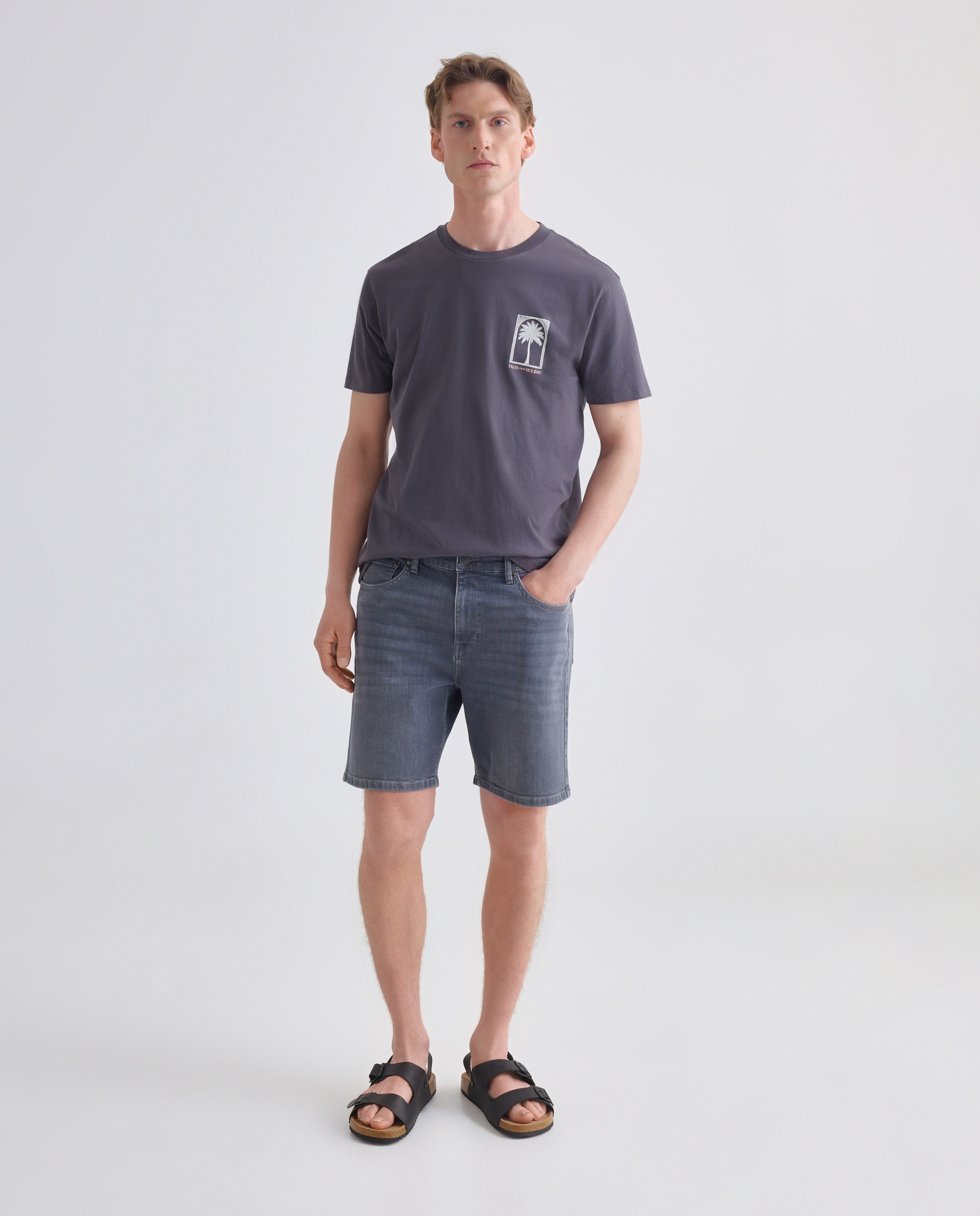 Imagen 0 de Bermuda hombre denim slim fit