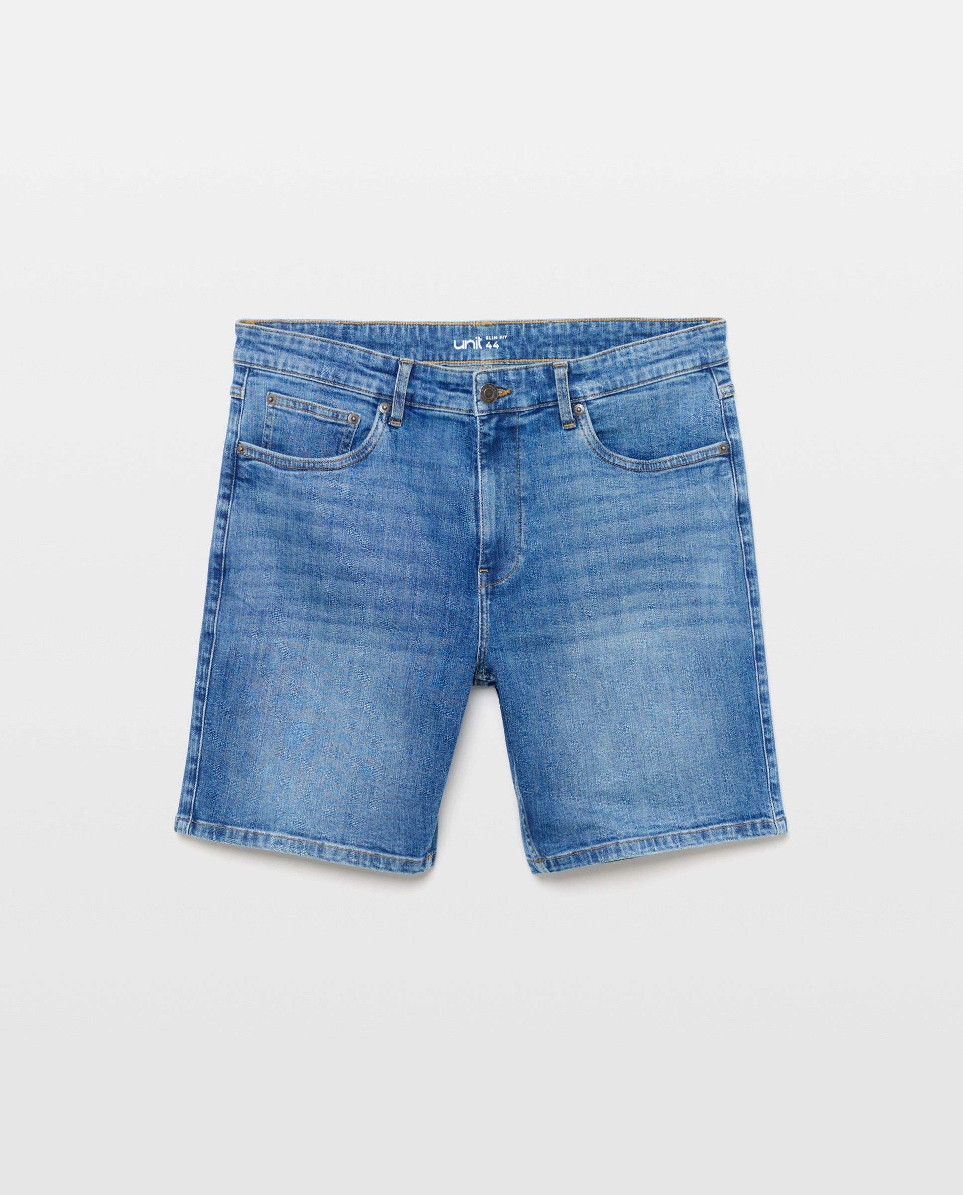 Bermuda hombre denim slim fit Azul pálido-4
