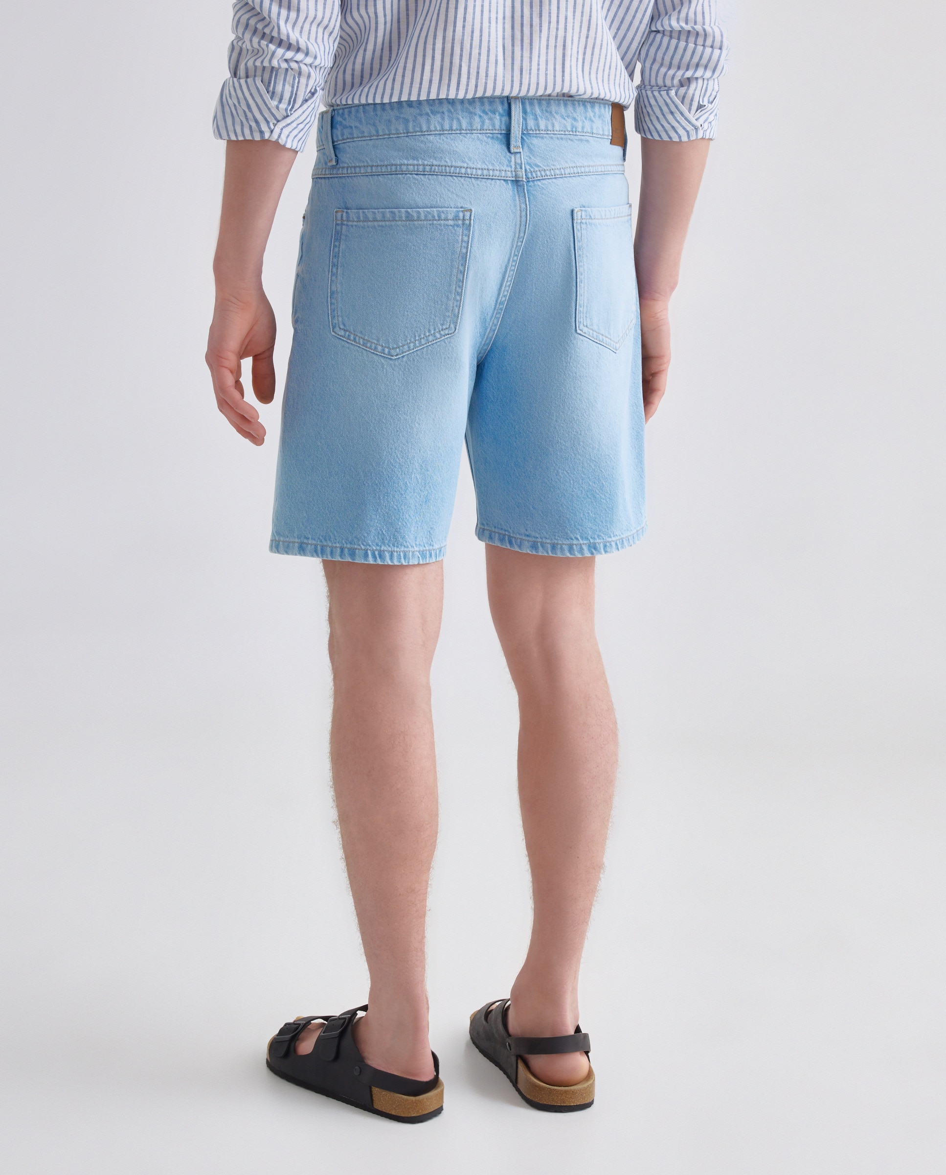 Bermuda hombre denim regular fit 490 Petróleo-3