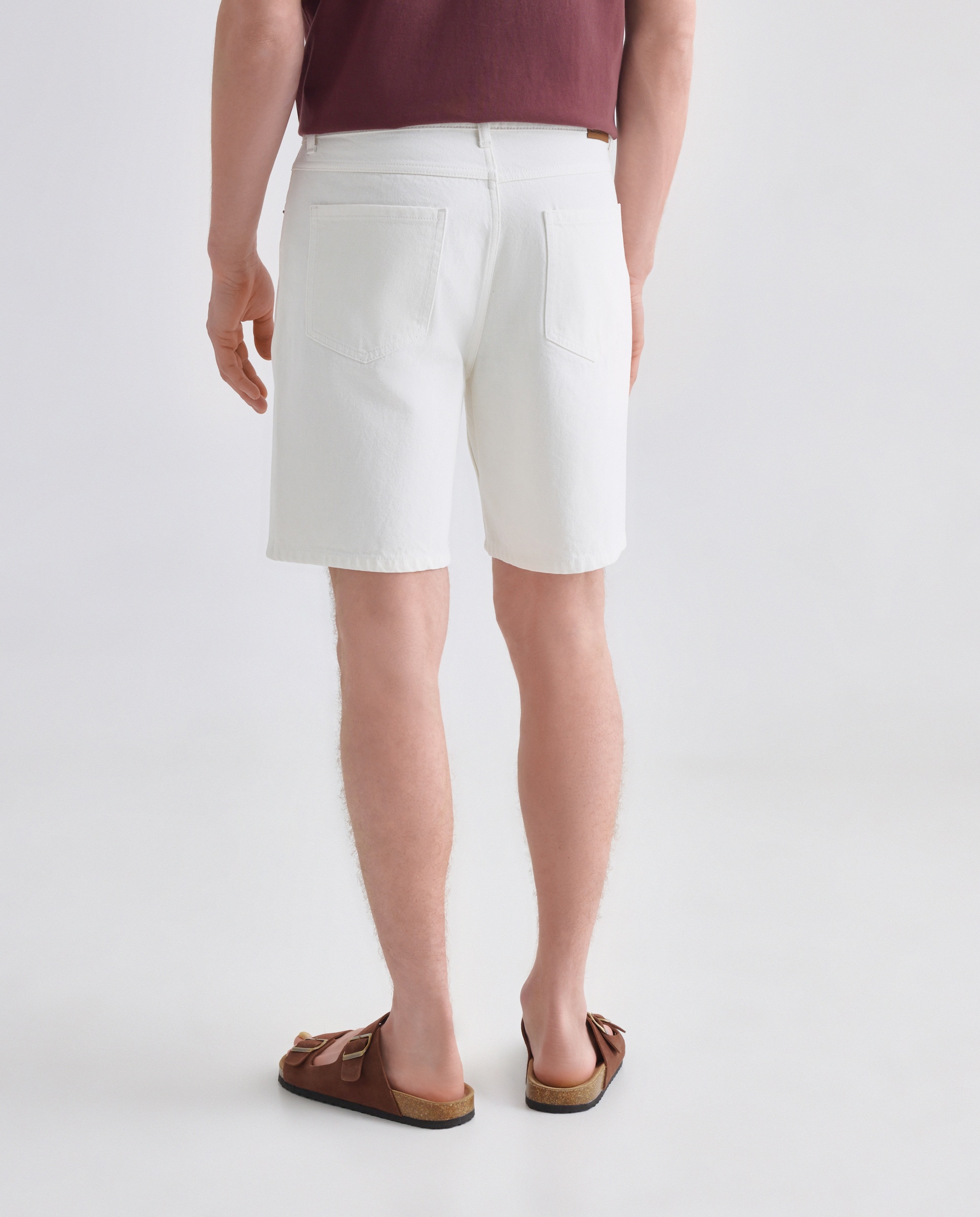 Bermuda hombre denim regular fit Blanco roto-3
