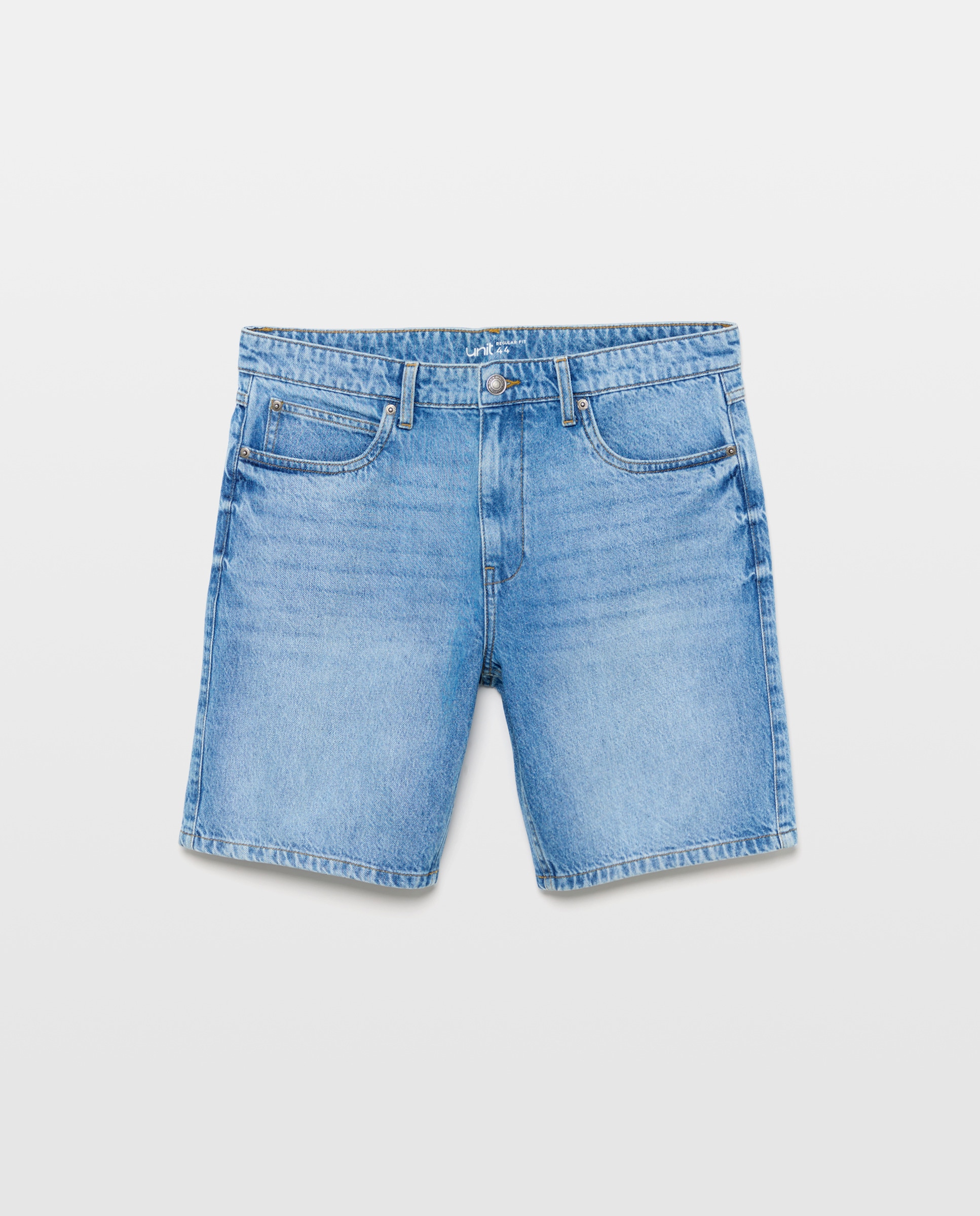 Bermuda hombre denim regular fit Azul pálido-4