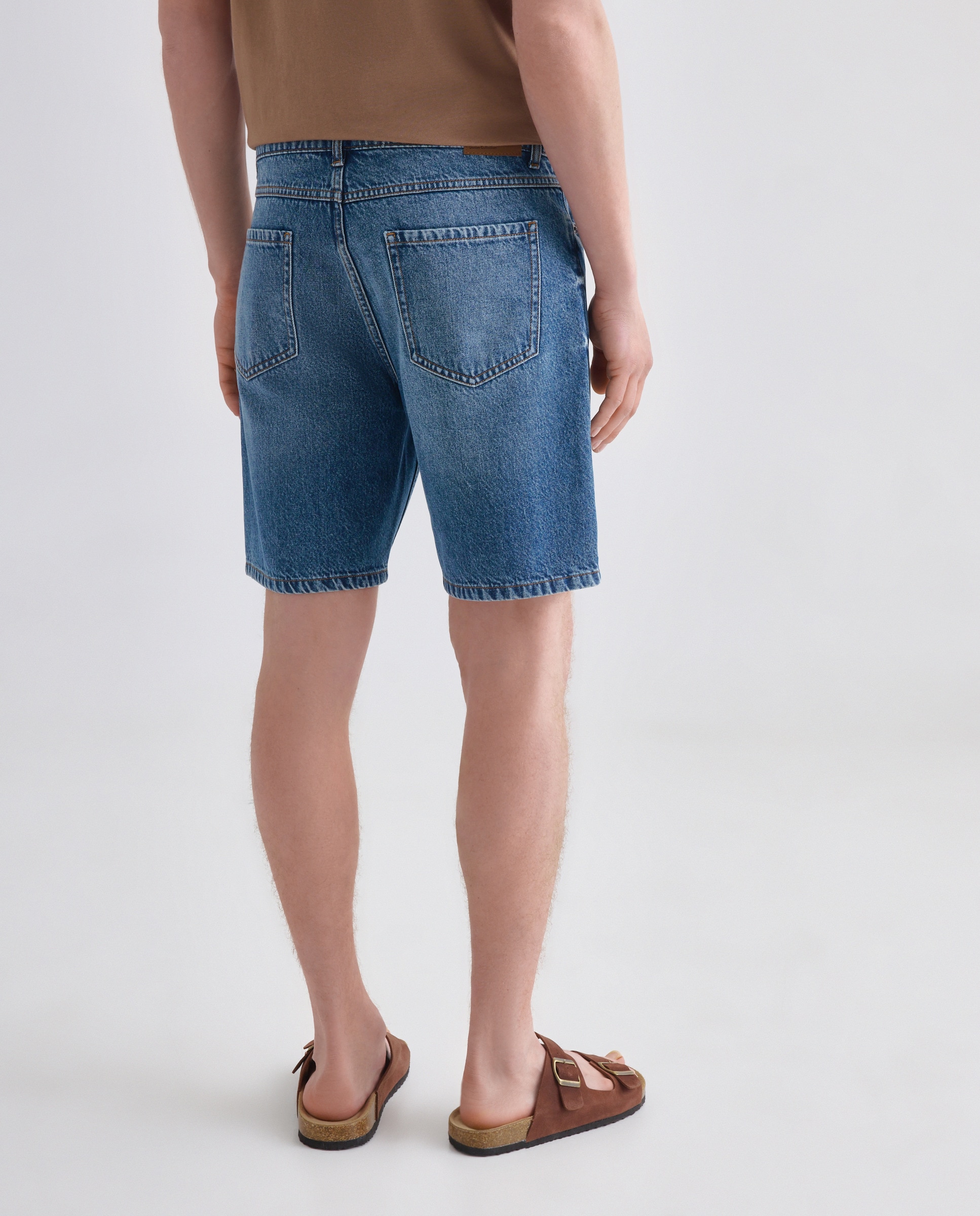 Bermuda hombre denim regular fit Azul Suave-3