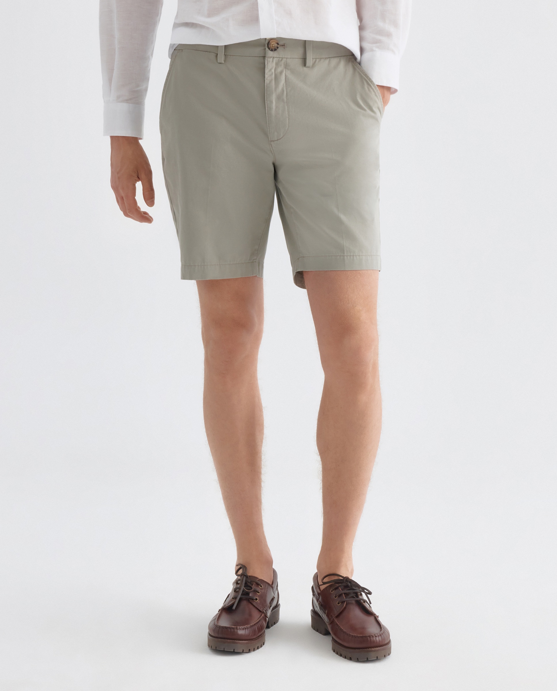Bermuda hombre chino con goma Visón oscuro-2