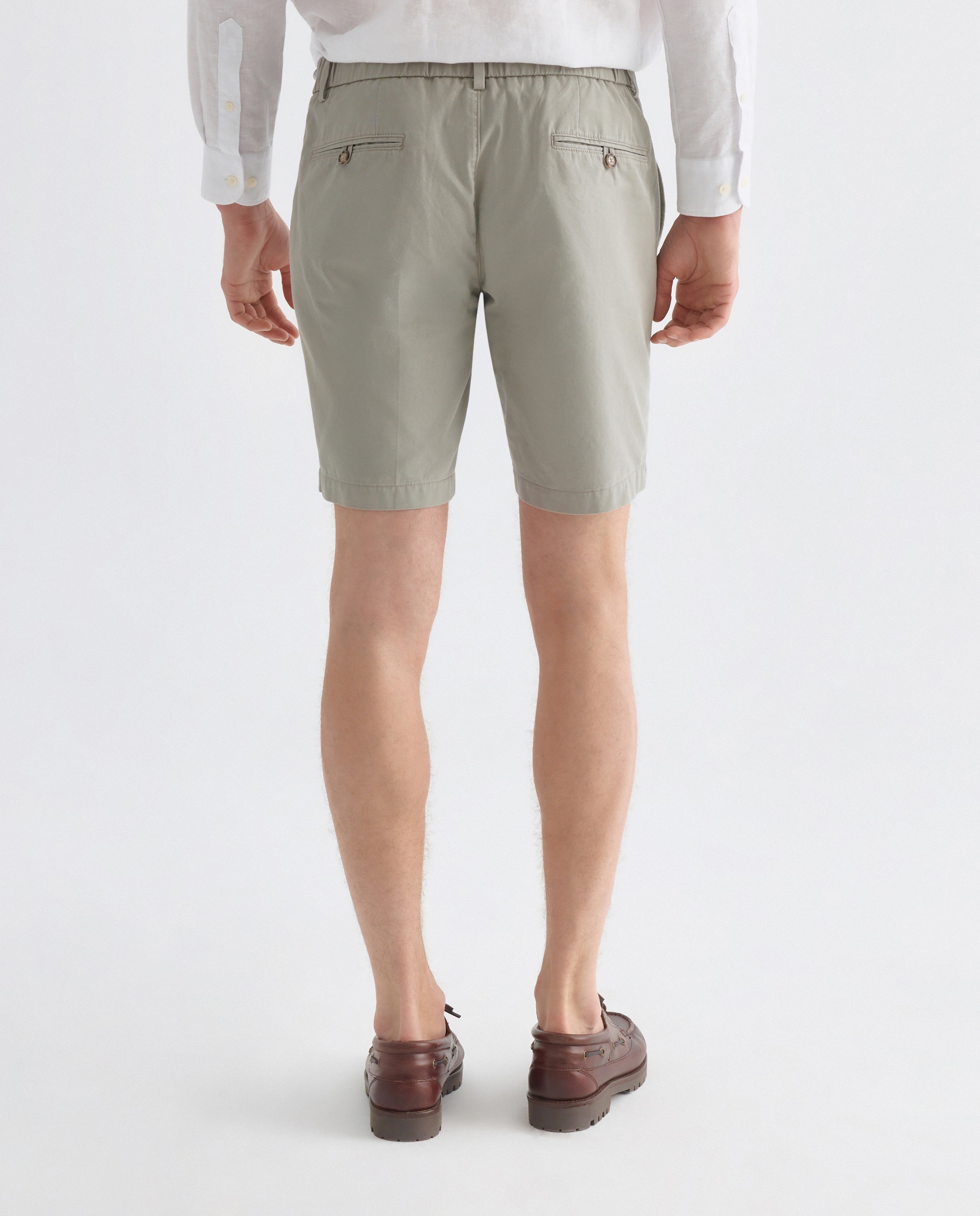 Bermuda hombre chino con goma Visón oscuro-3