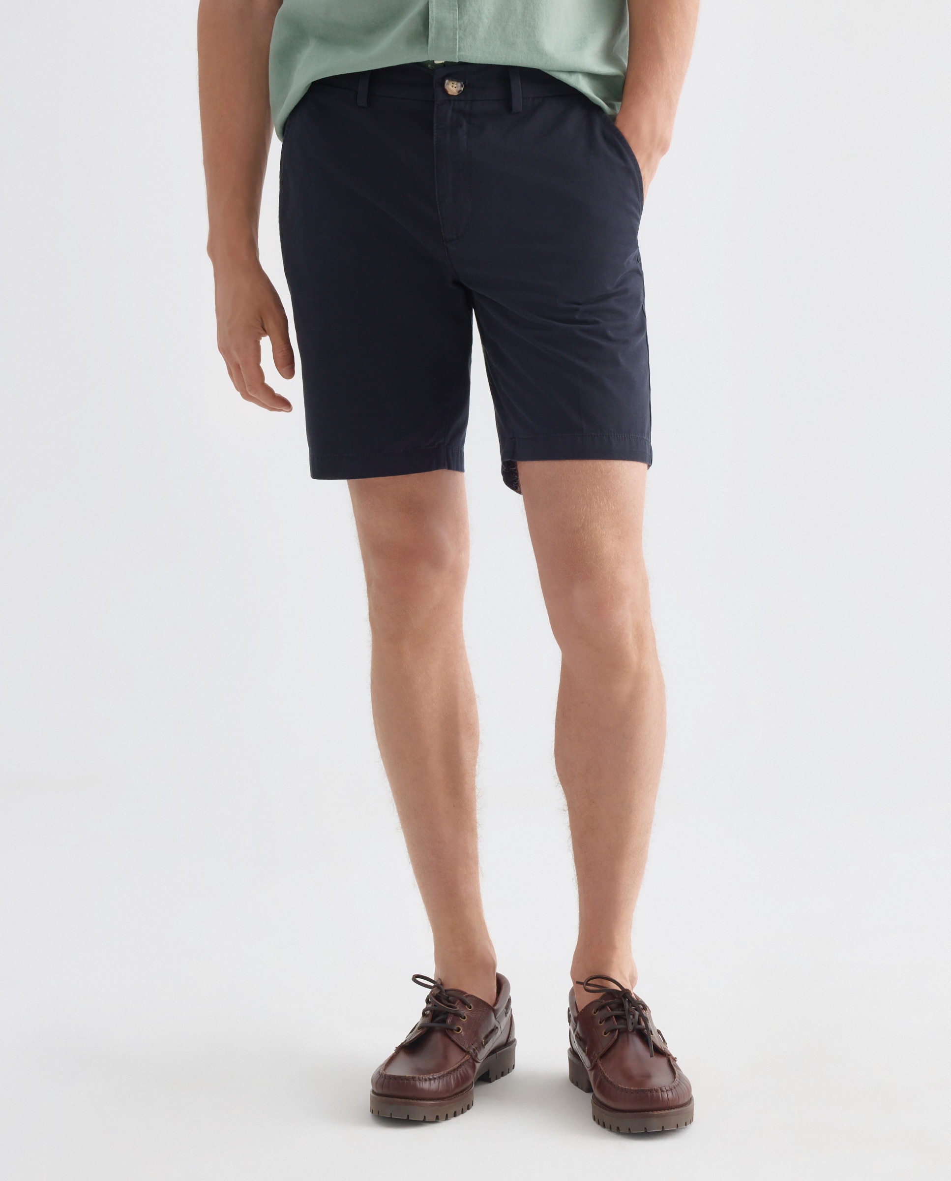 Bermuda hombre chino con goma 471 Índigo-2