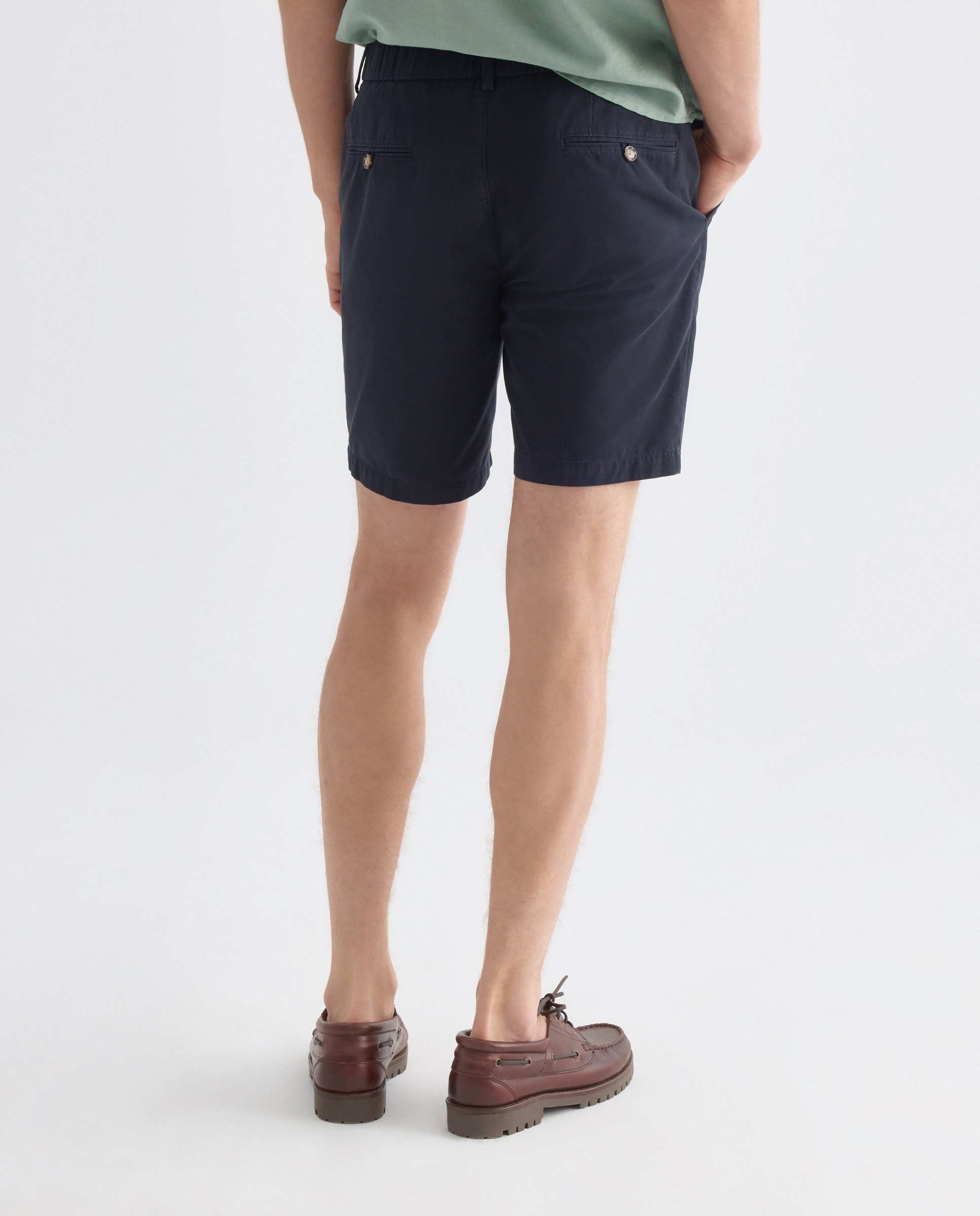 Bermuda hombre chino con goma 471 Índigo-3
