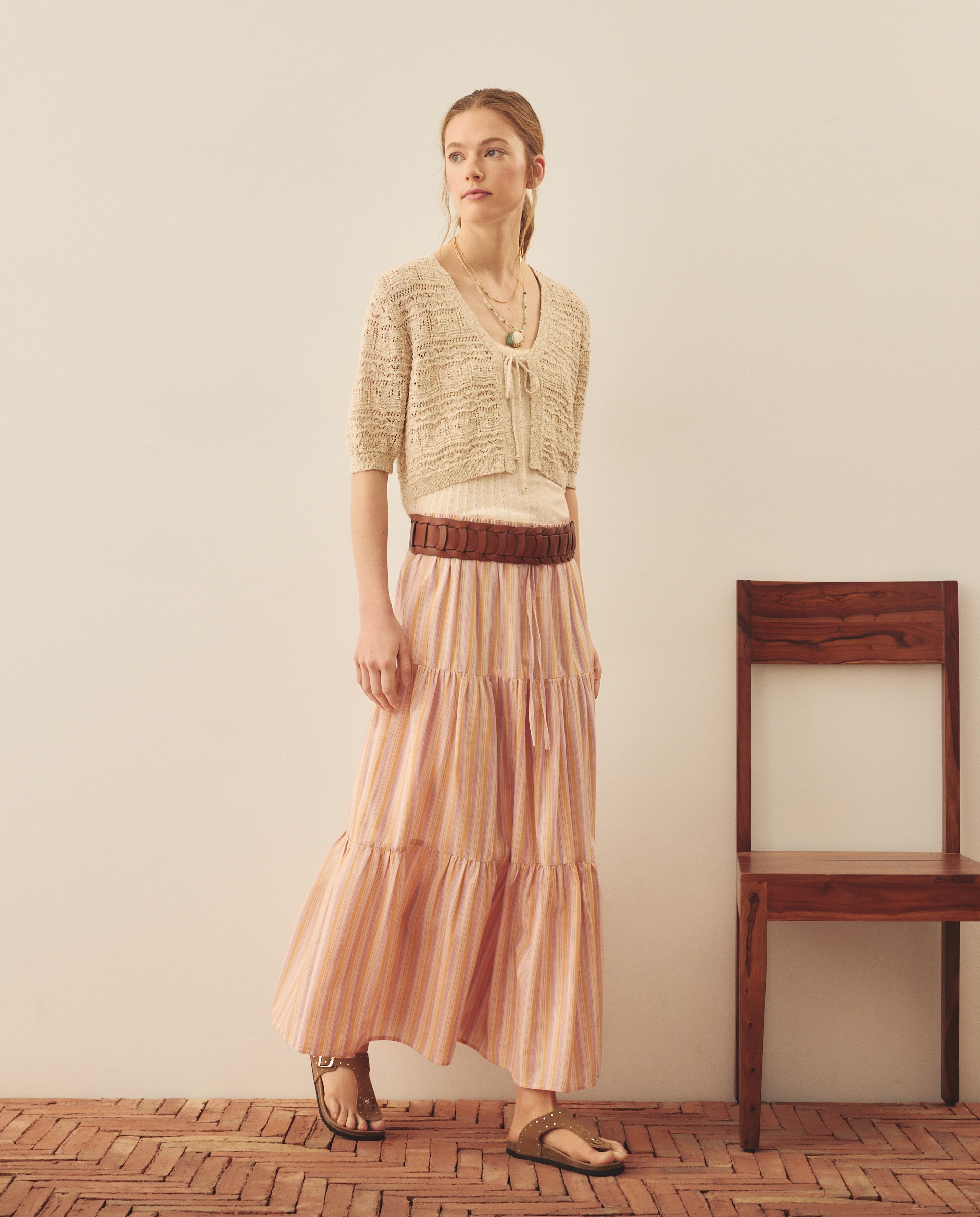 Imagem 0 de Saia comprida com estampado floral