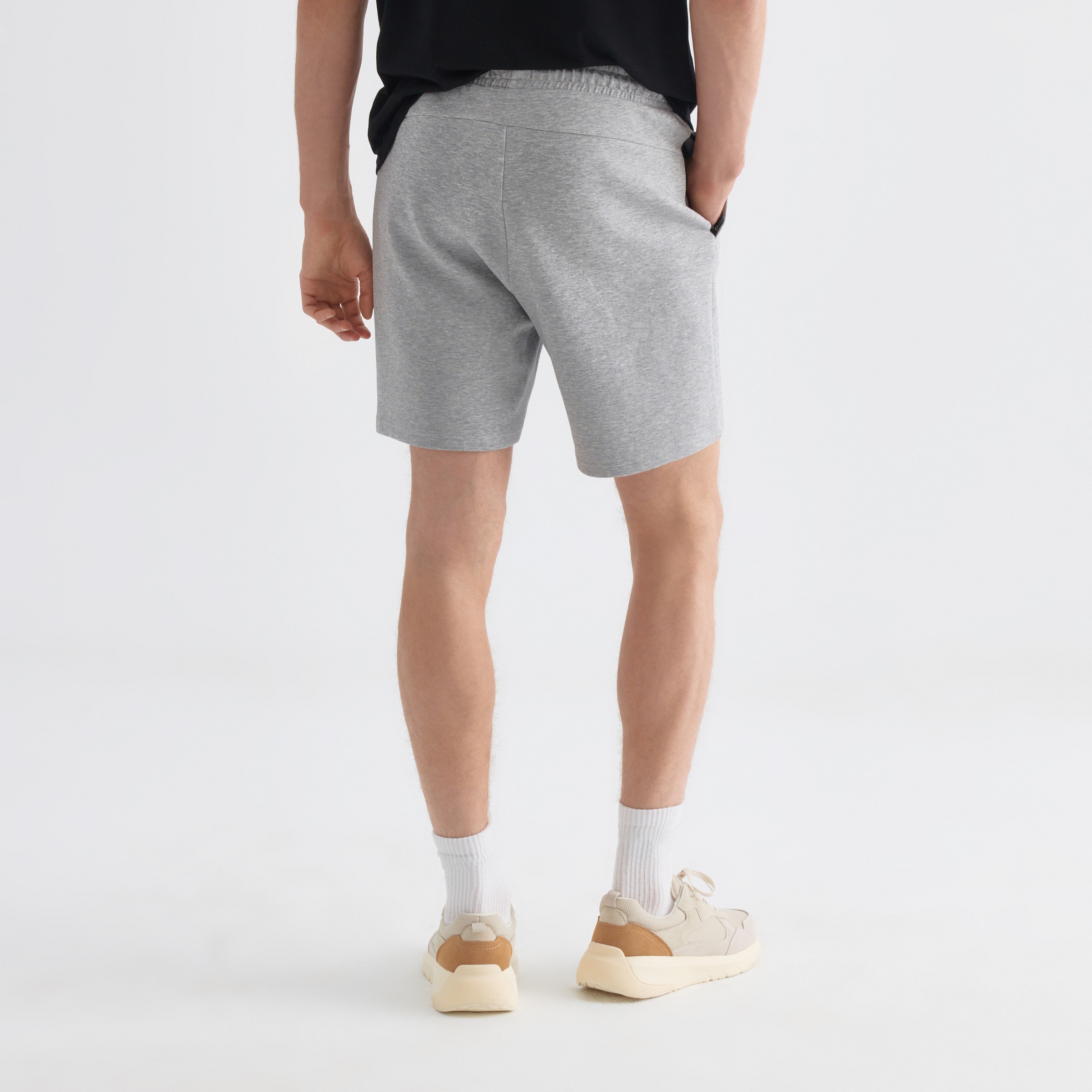 Pantalón Corto Interlock Hombre Gris claro-3