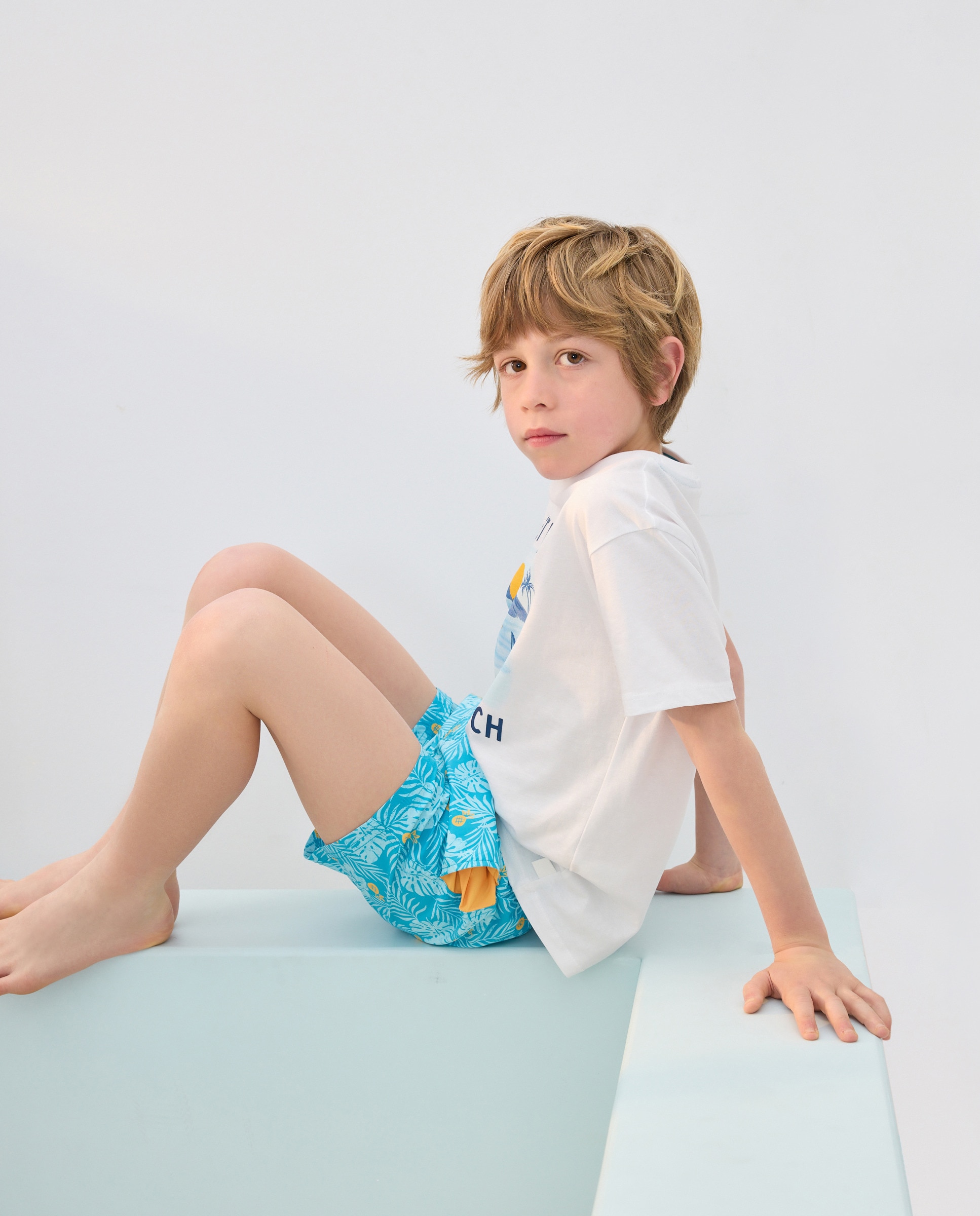 Calções de Banho com Estampado Kids El Corte Inglés Verde-2