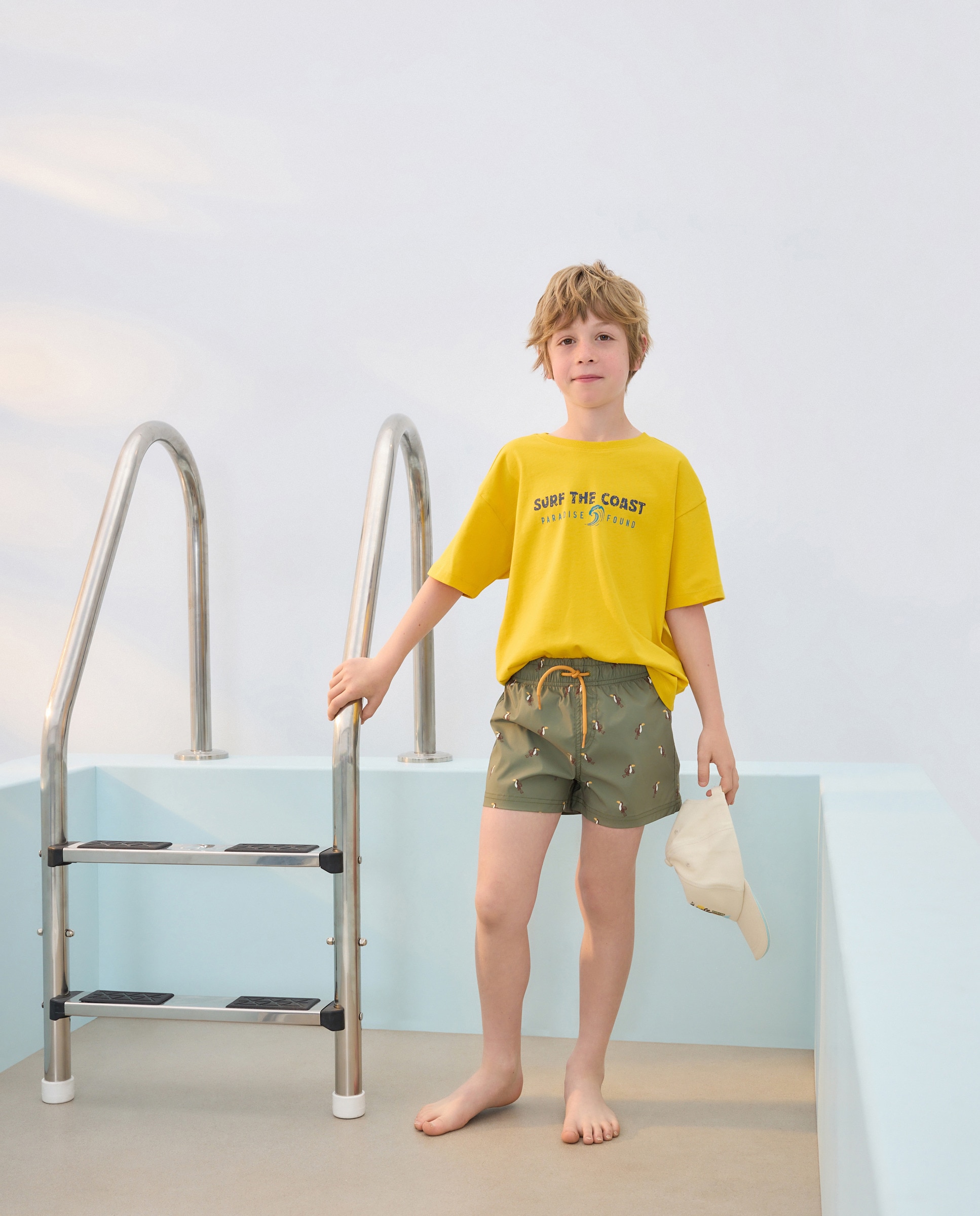 Calções de Banho com Estampado Kids El Corte Inglés Verde-1