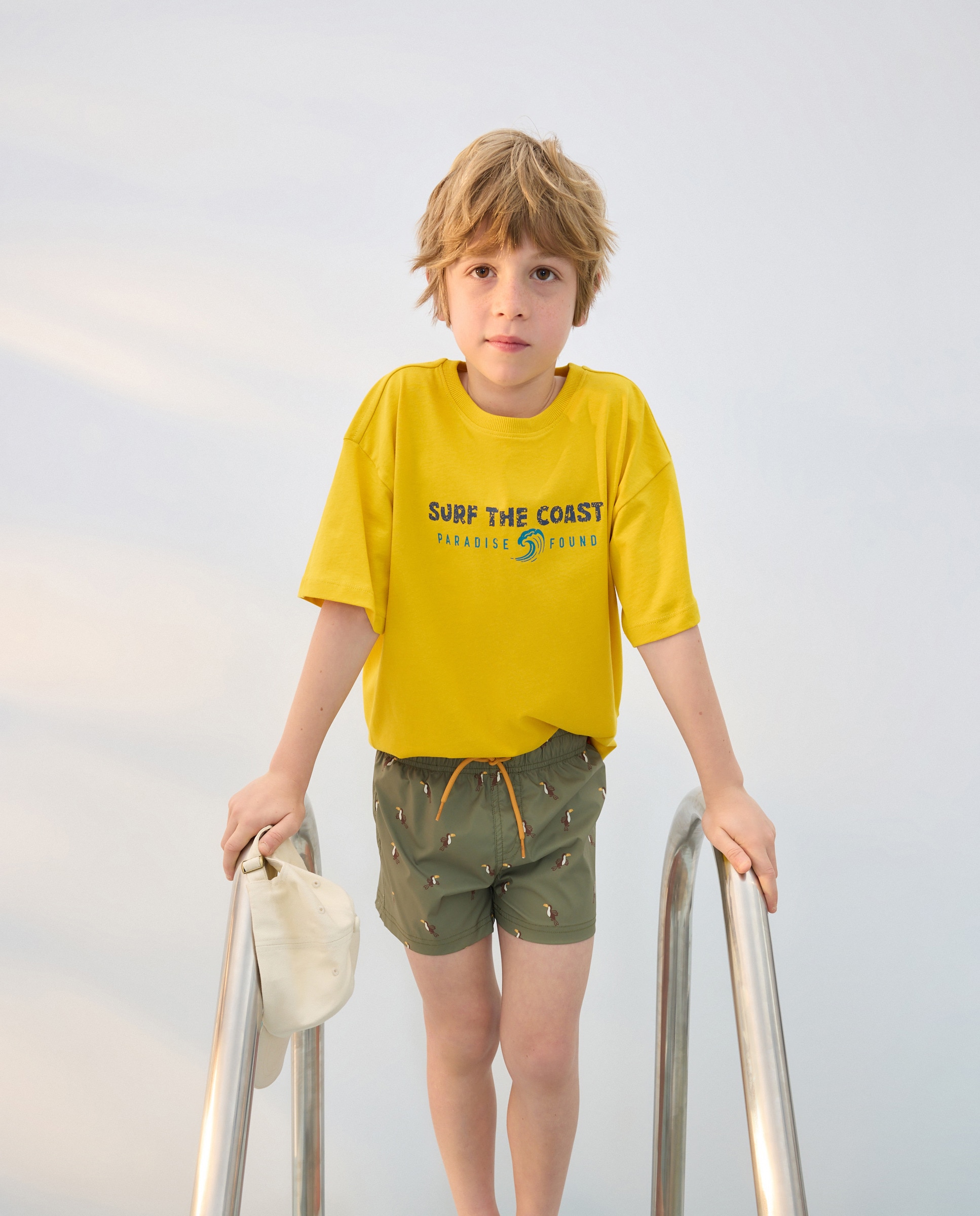 Calções de Banho com Estampado Kids El Corte Inglés Verde-2