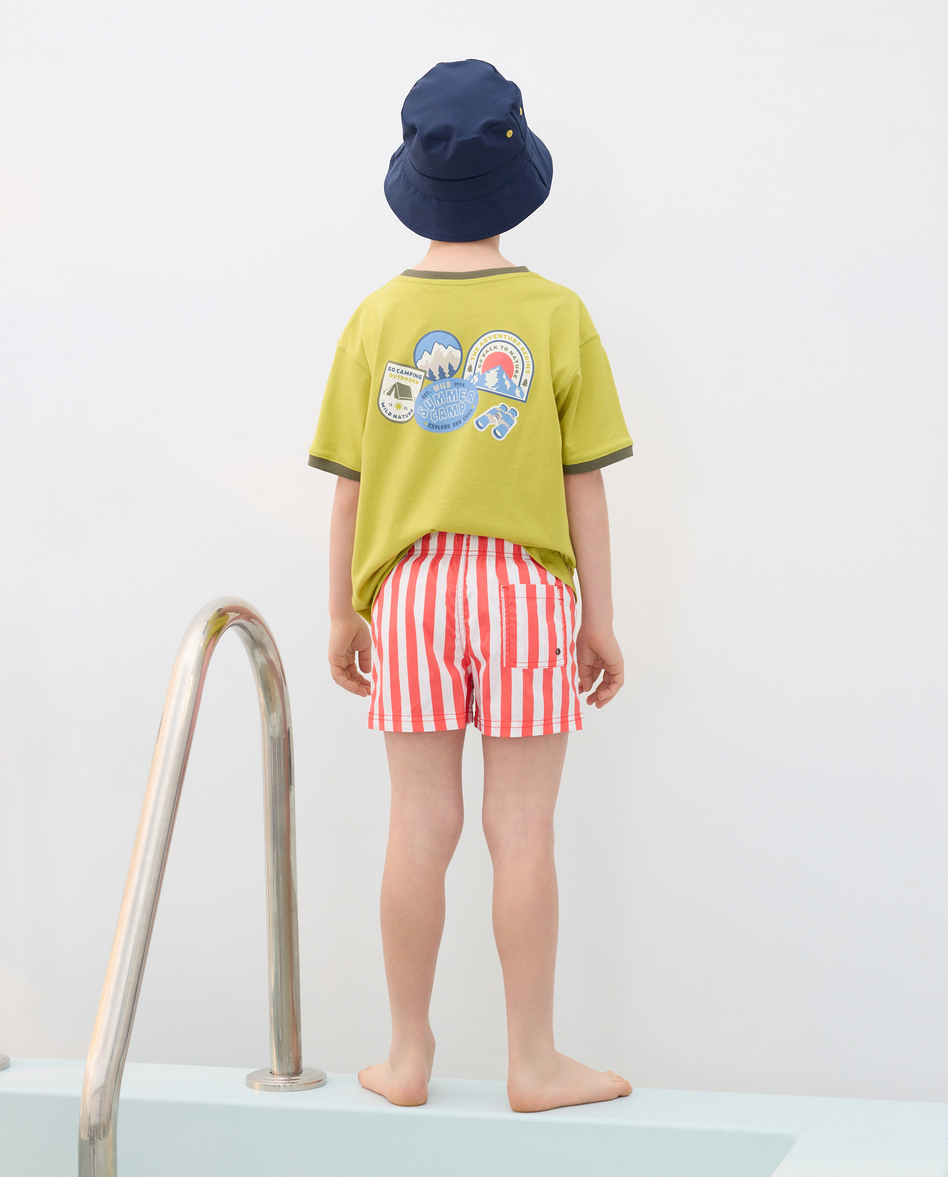Calções de Banho com Estampado Kids El Corte Inglés Vermelho-3
