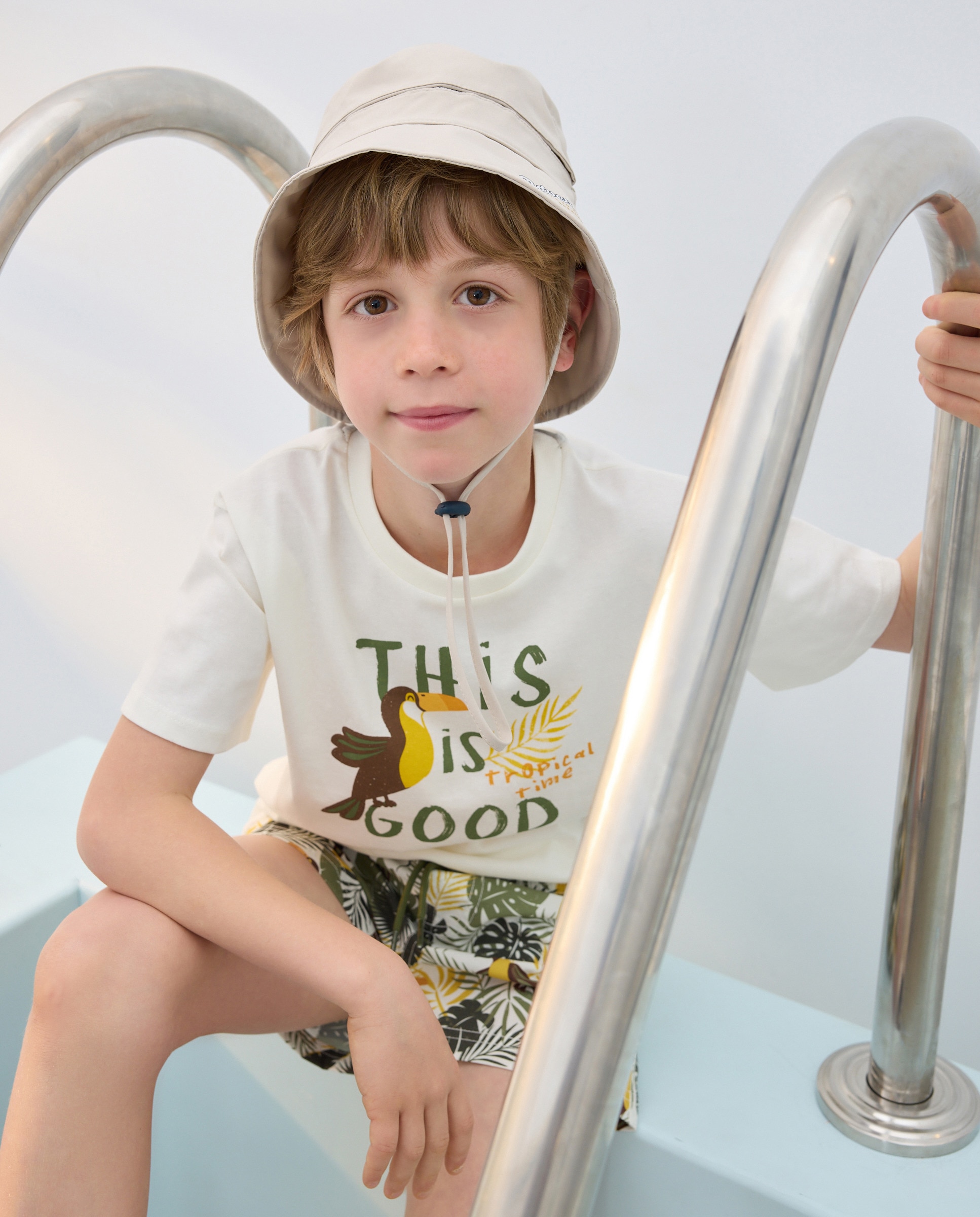 Imagem 0 de T-shirt de Algodão Joy com Folhas e Tucanos