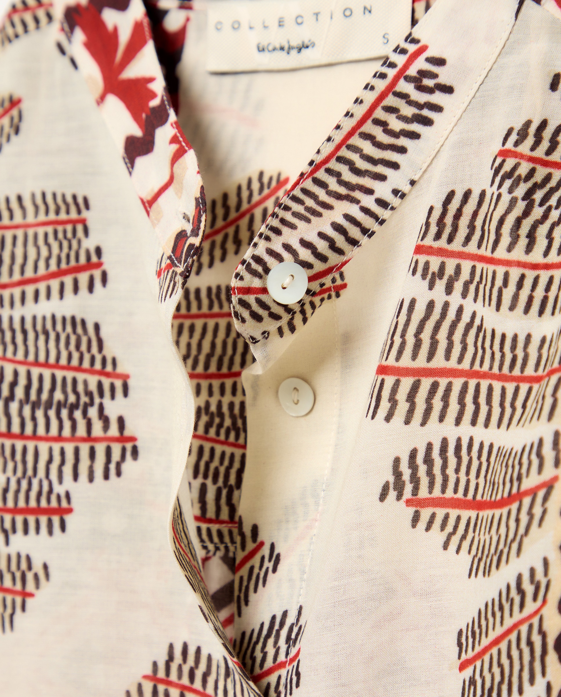 Blusa Voile com All Over Print Branco-2